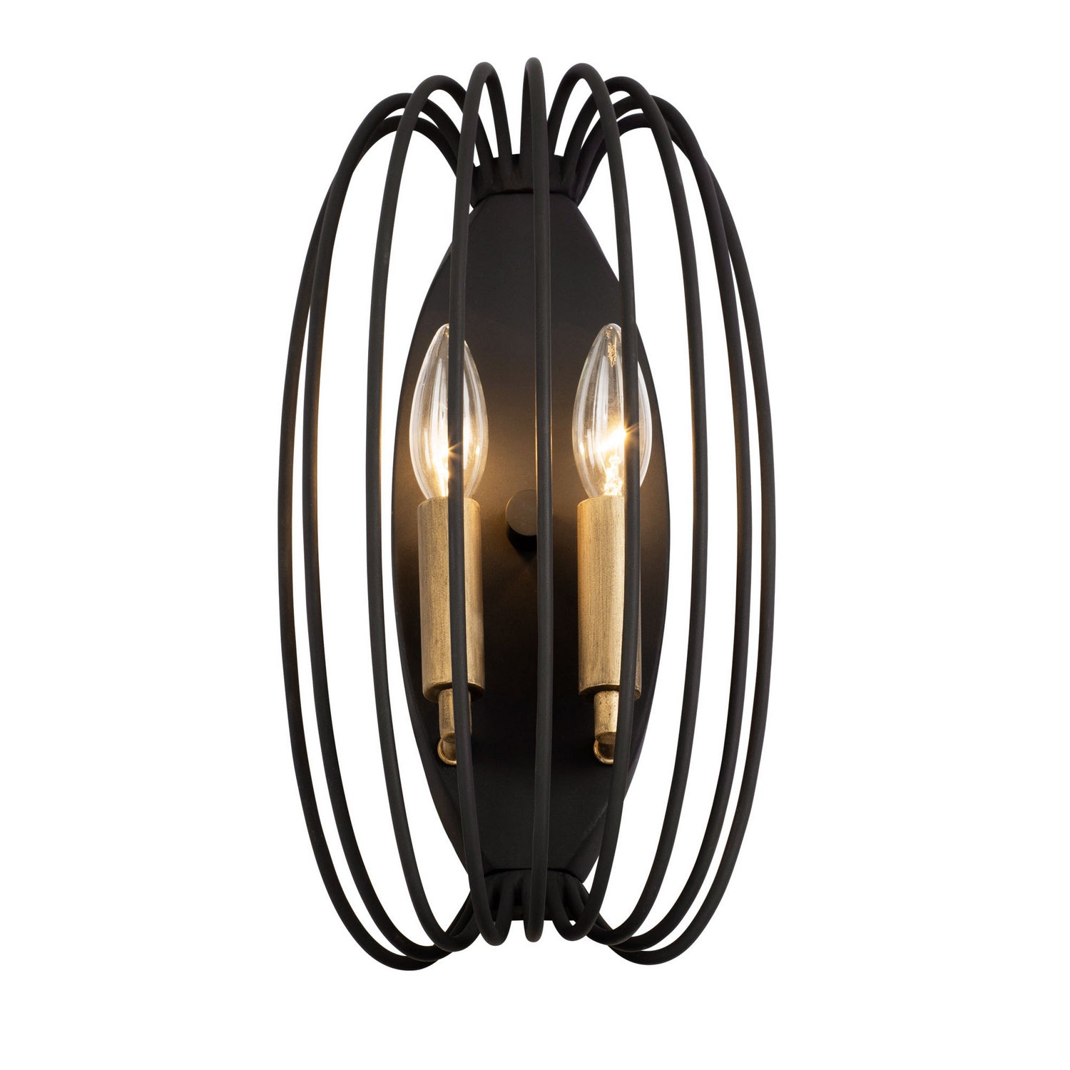 Varaluz - 375W02CBHG - Two Light Wall Sconce - Nico - Carbon/Havana Gold