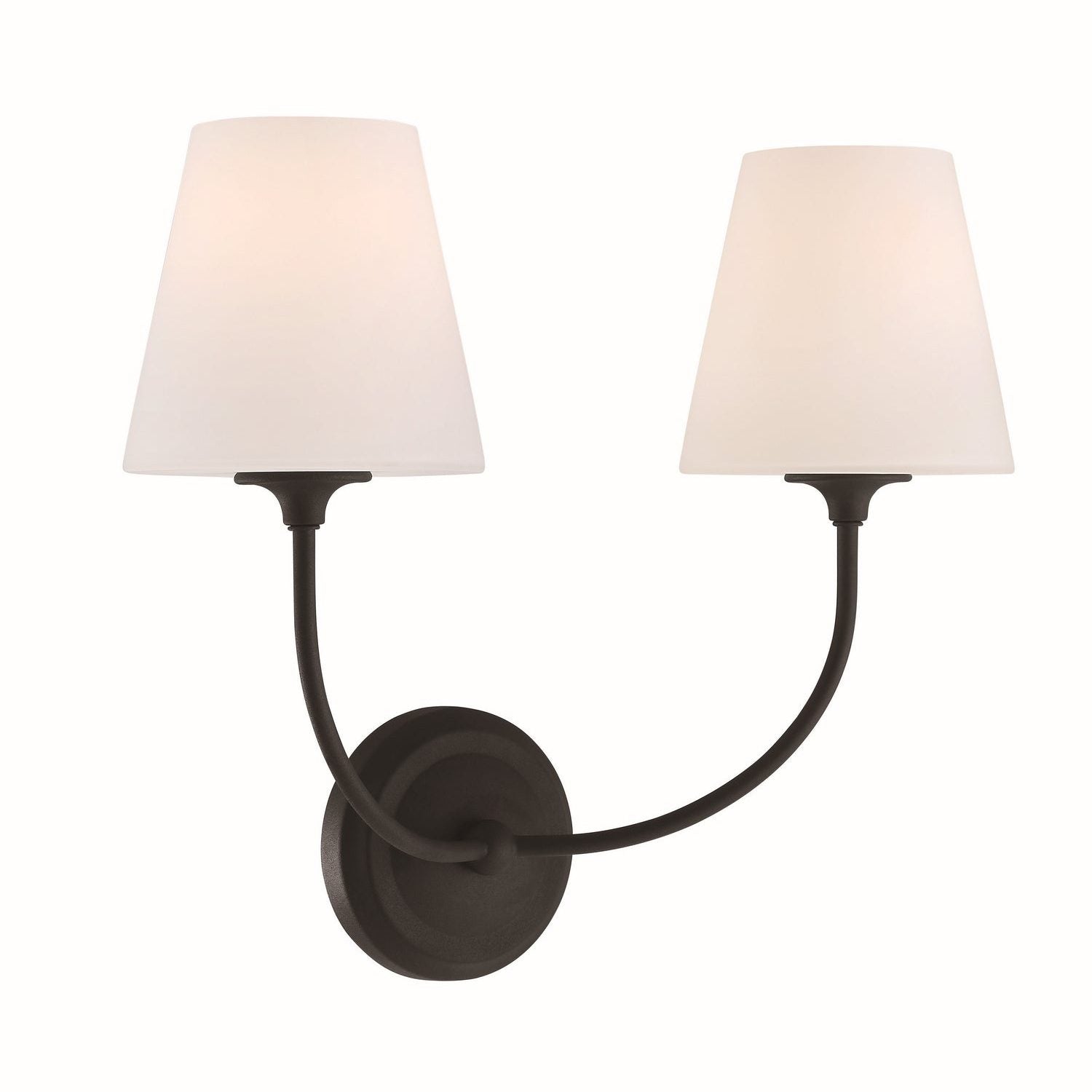 Crystorama - 2442-OP-BF - Two Light Wall Sconce - Sylvan - Black Forged