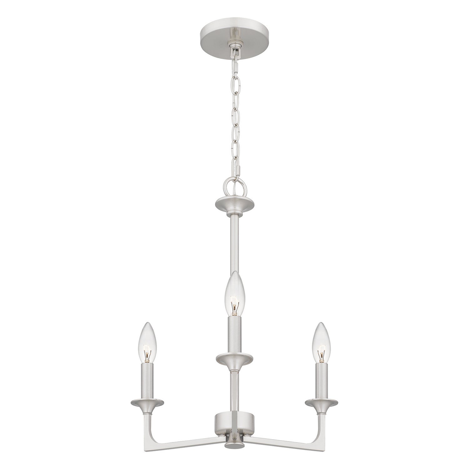Quoizel - PRC5016BN - Three Light Chandelier - Prescott - Brushed Nickel