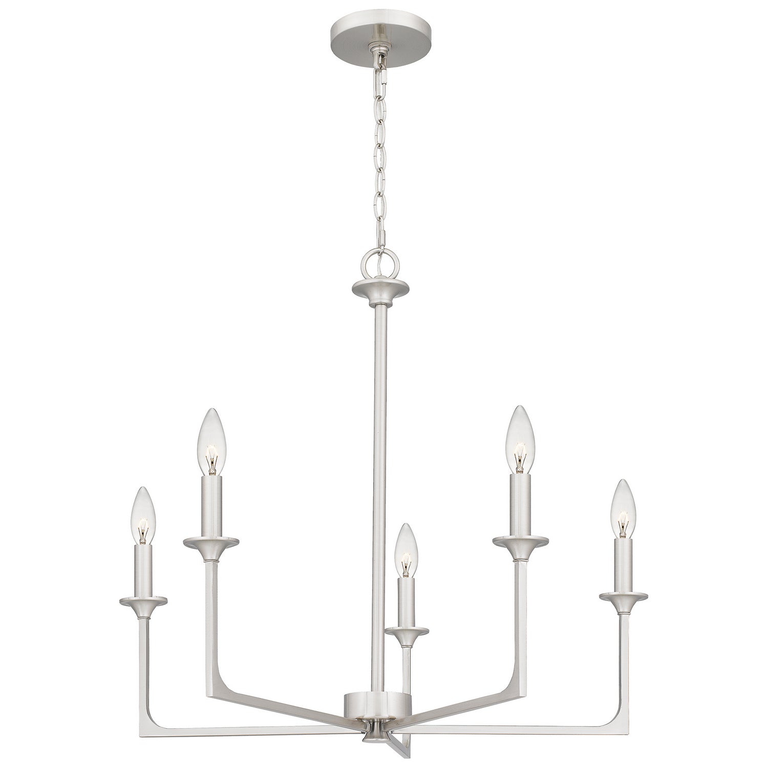 Quoizel - PRC5026BN - Five Light Chandelier - Prescott - Brushed Nickel