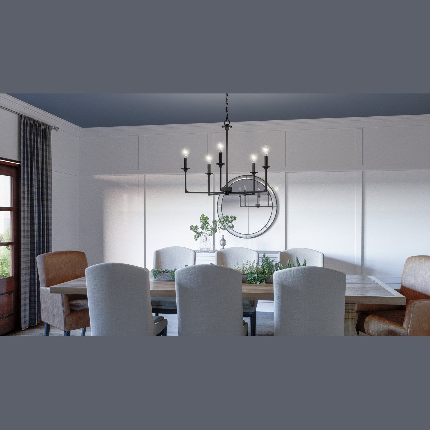 Quoizel - PRC5026MBK - Five Light Chandelier - Prescott - Matte Black