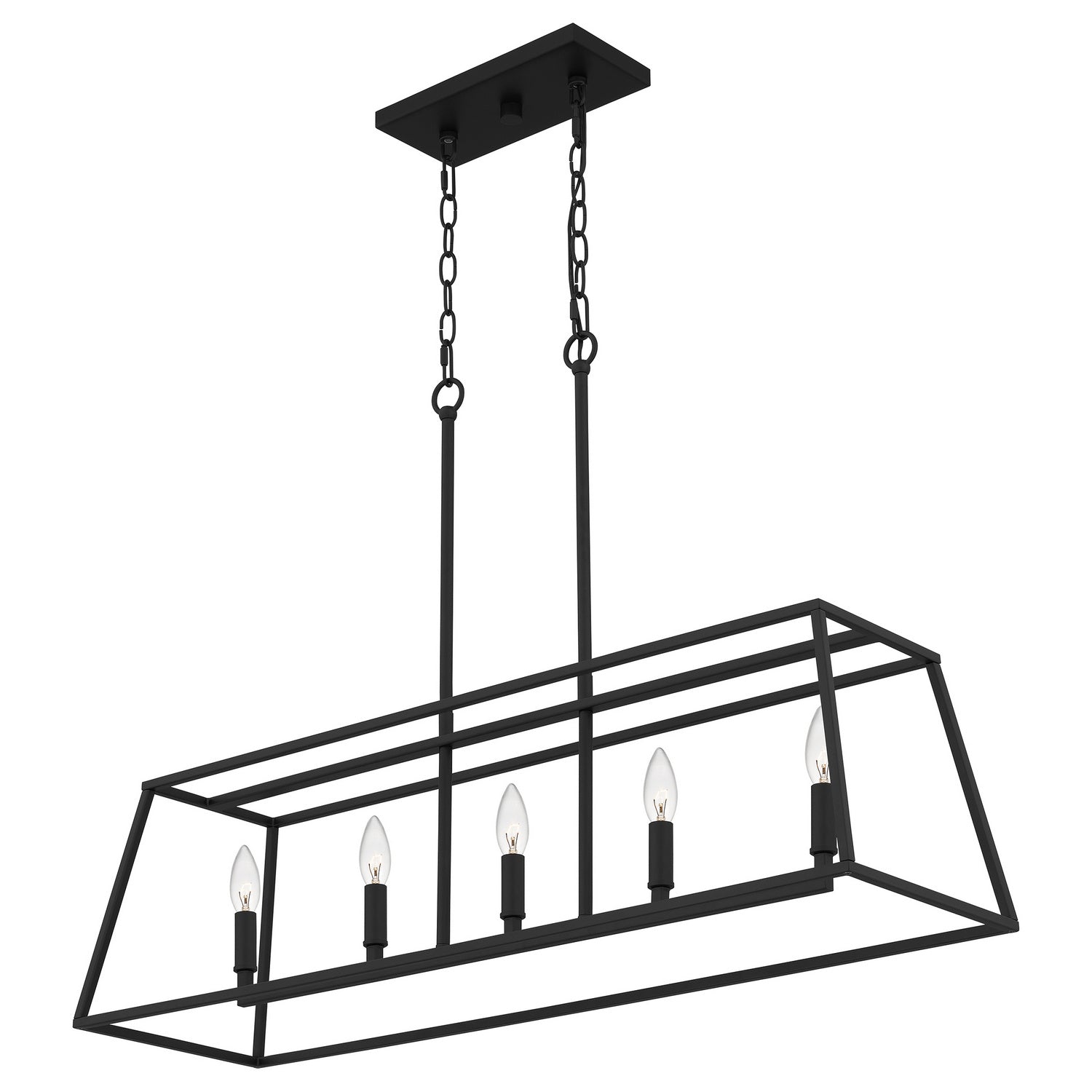 Quoizel - PRC536MBK - Five Light Island Chandelier - Prescott - Matte Black