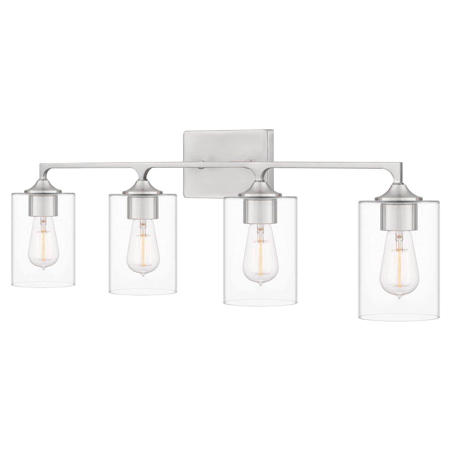 Quoizel - PRC8633BN - Four Light Bath - Prescott - Brushed Nickel