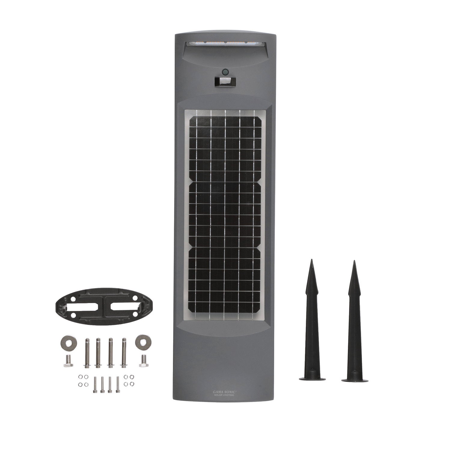 Gama Sonic - 9iD50800 - Solar Pillar Commercial Bollard - Grey