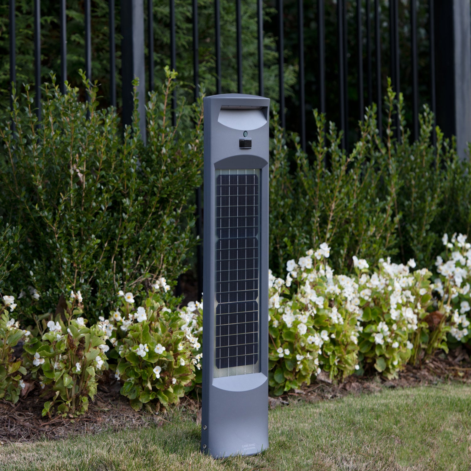 Gama Sonic - 9iD50800 - Solar Pillar Commercial Bollard - Grey