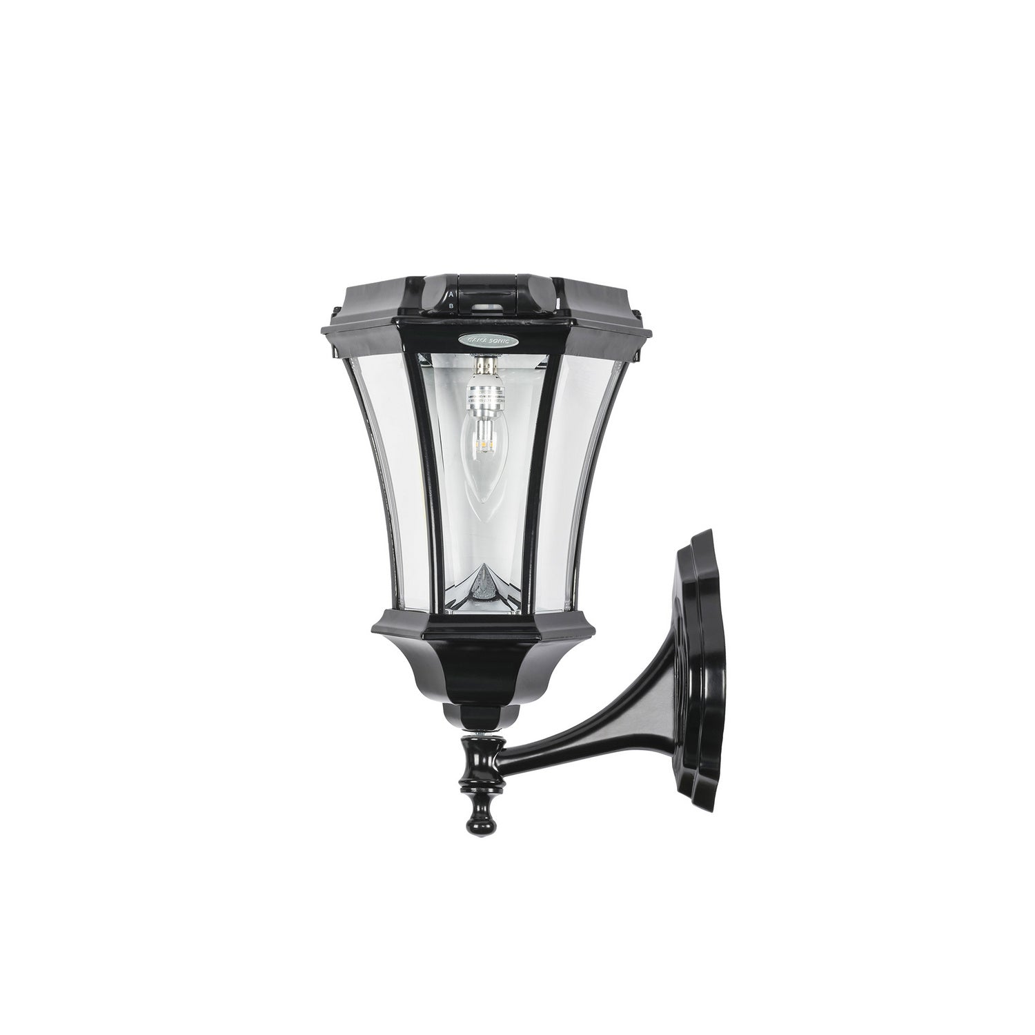 Gama Sonic - 94BS50033 - One Light Wall/Pier Mount - Black