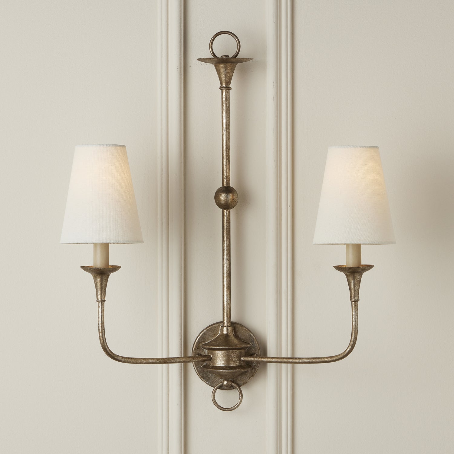 Currey and Company - 0900-0024 - Chandelier Shade - Off White Fine Grasscloth - Off-White