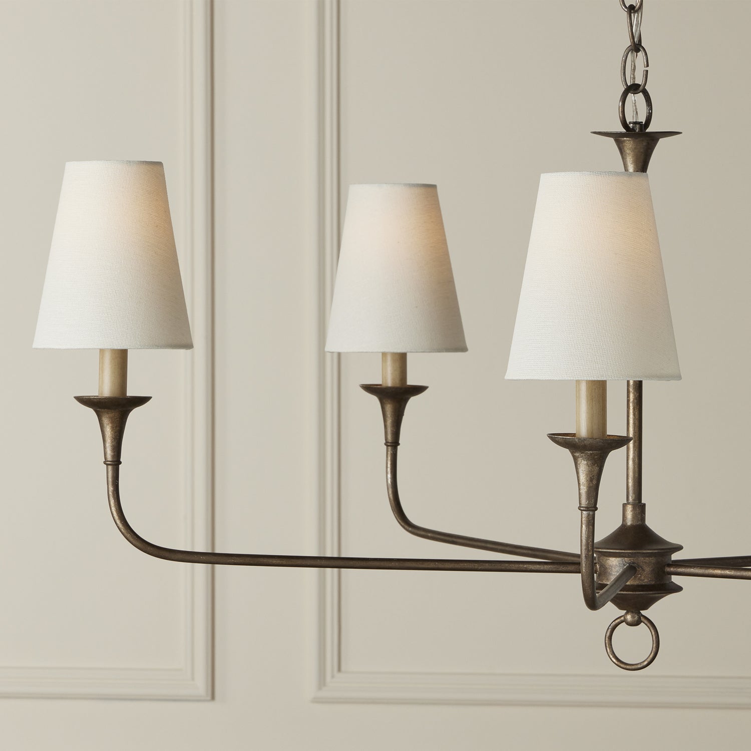 Currey and Company - 0900-0024 - Chandelier Shade - Off White Fine Grasscloth - Off-White