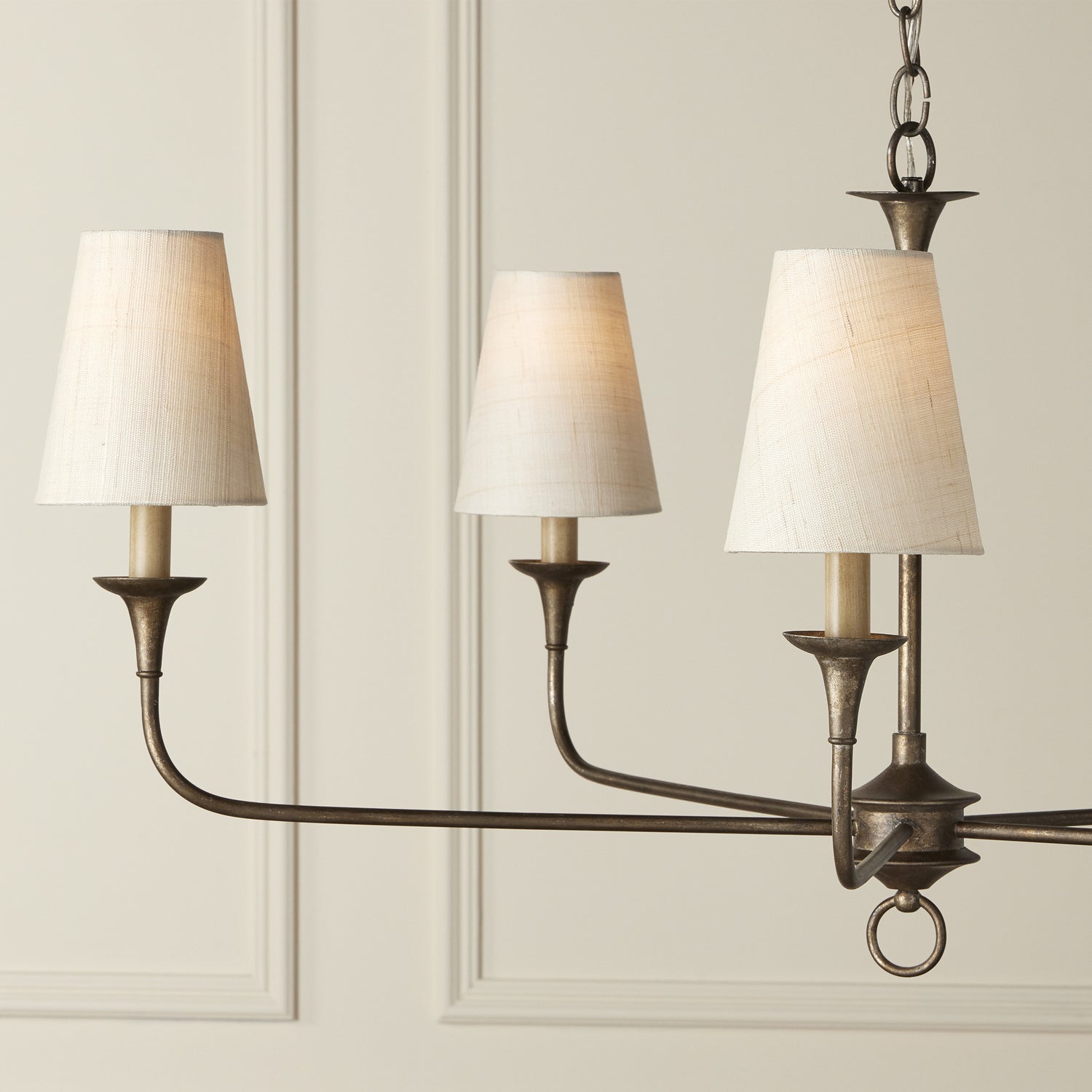 Currey and Company - 0900-0025 - Chandelier Shade - Ivory Fine Grasscloth Tapered Chandelier Shade - Light Natural