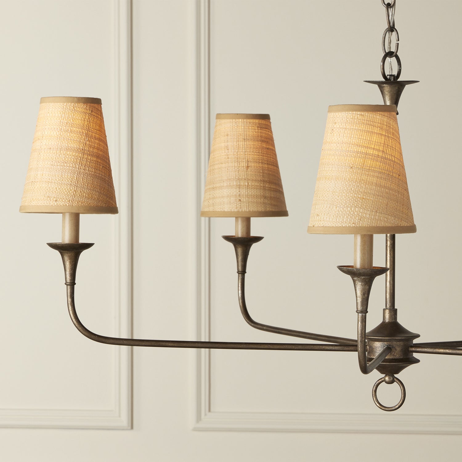Currey and Company - 0900-0027 - Chandelier Shade - Natural Grasscloth Collection - Natural