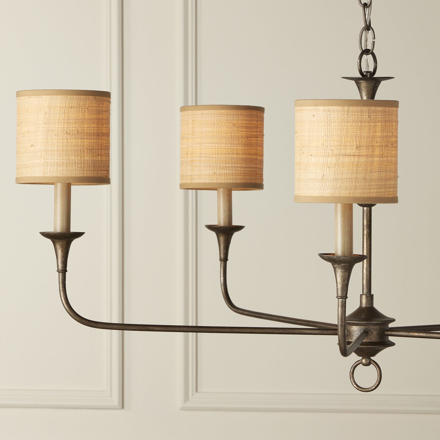 Currey and Company - 0900-0028 - Chandelier Shade - Natural Grasscloth Collection - Natural