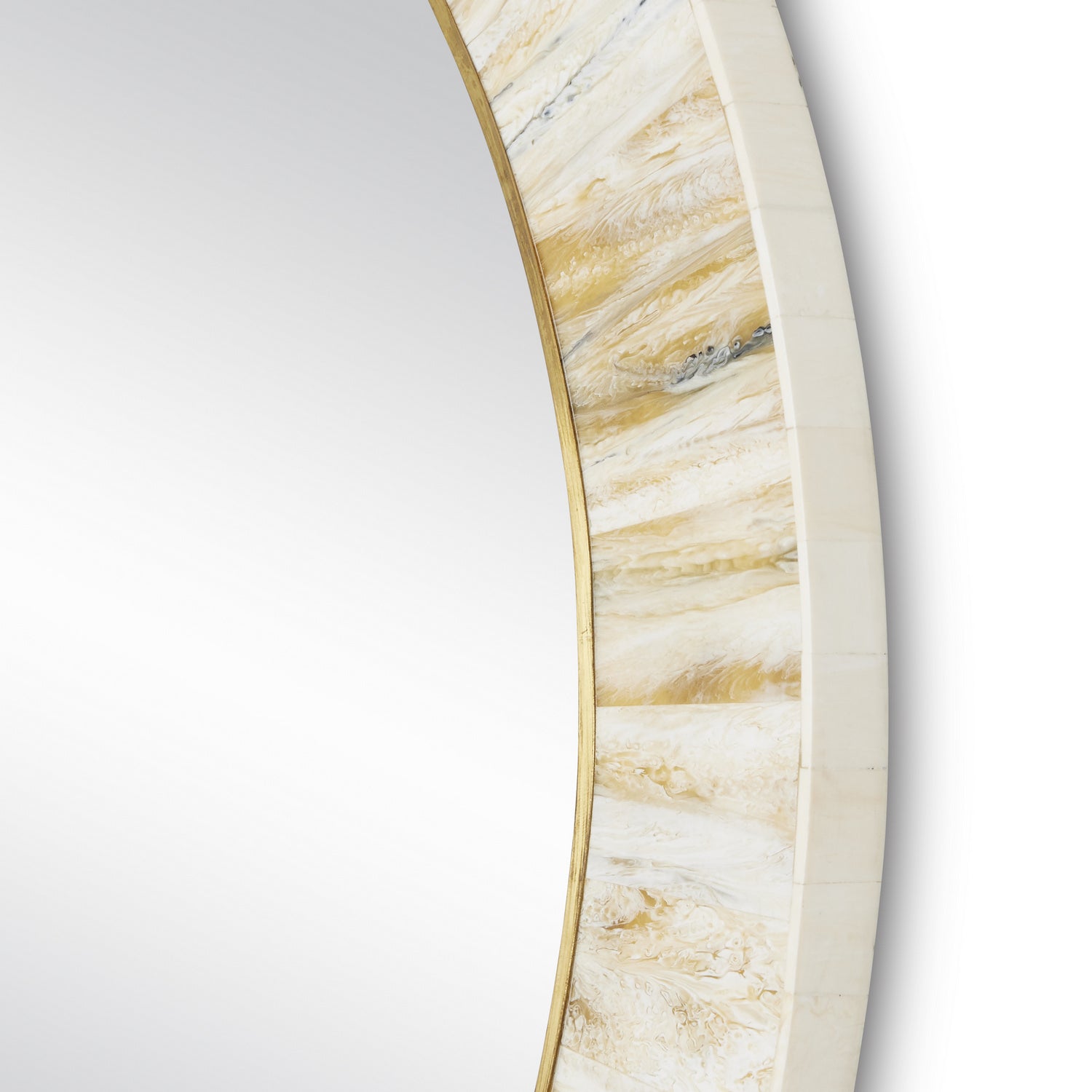 Currey and Company - 1000-0121 - Mirror - Niva - Cream/Brass/Mirror