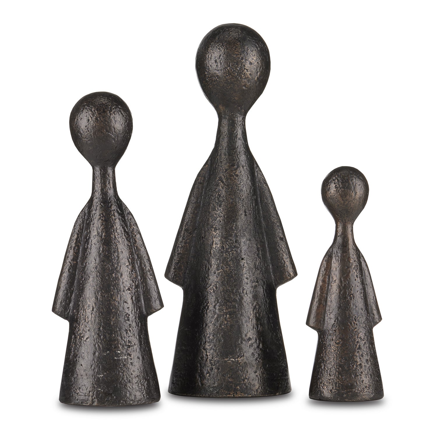 Currey and Company - 1200-0644 - Figure Set of 3 - Ganav Bronze Figure Set of 3 - Bronze