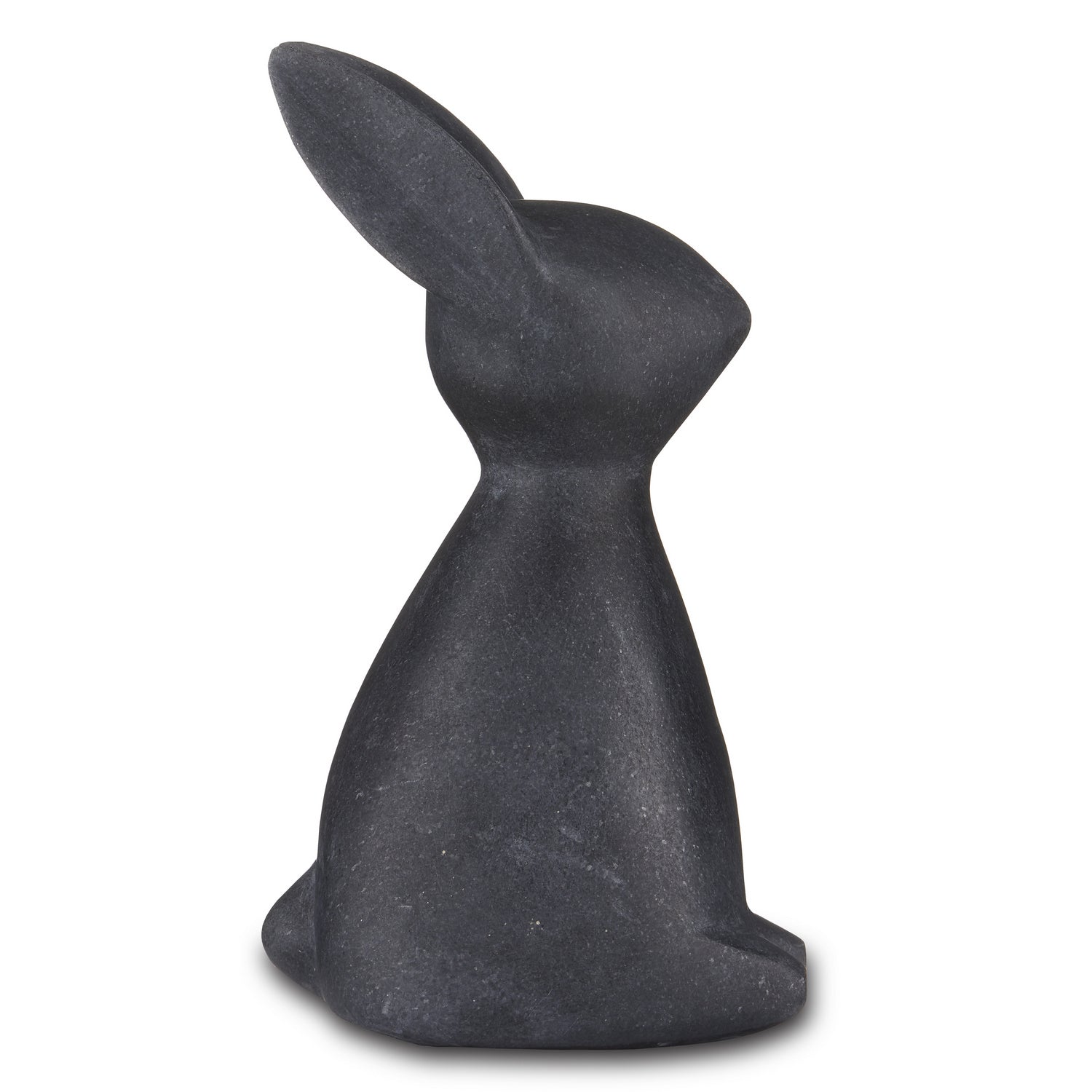 Currey and Company - 1200-0655 - Rabbit - Black Marble Rabbit - Black