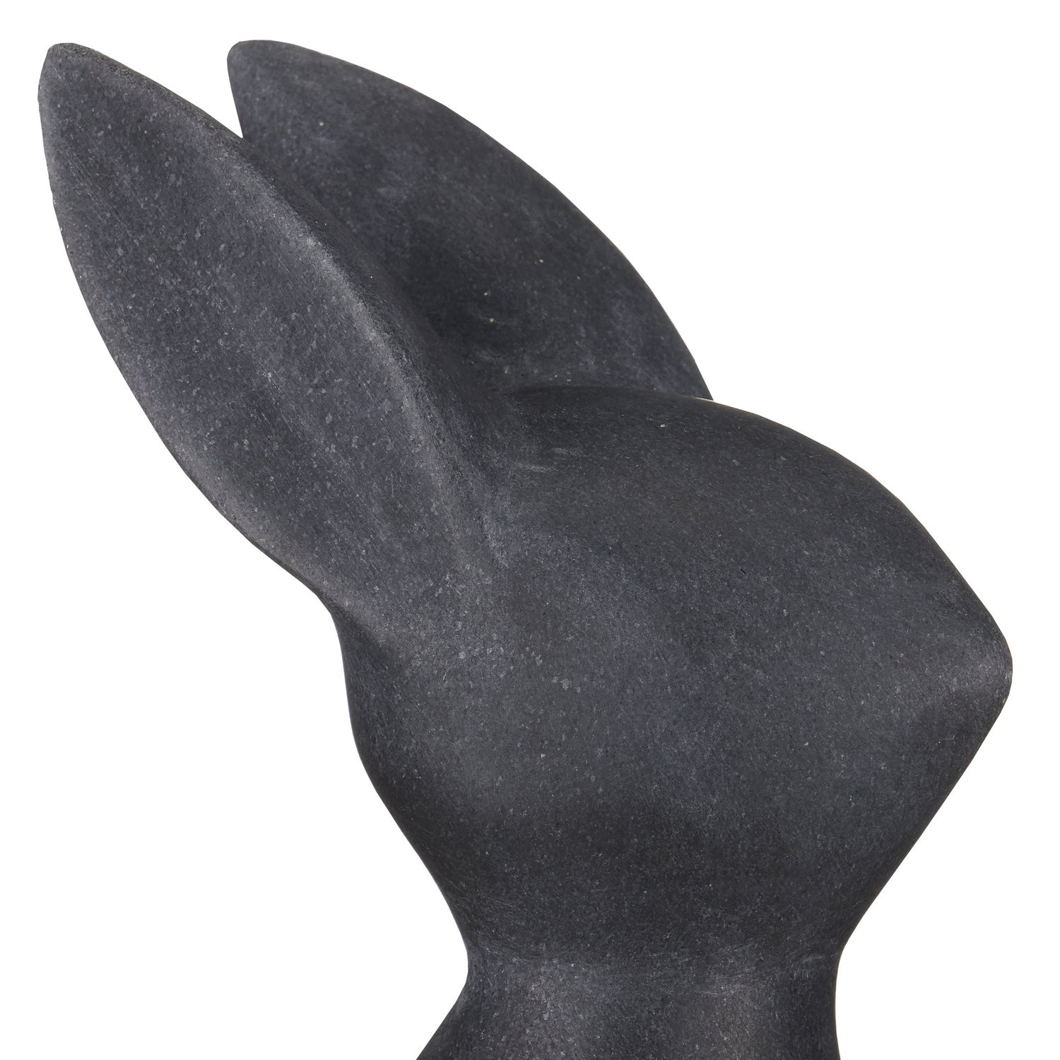 Currey and Company - 1200-0655 - Rabbit - Black Marble Rabbit - Black