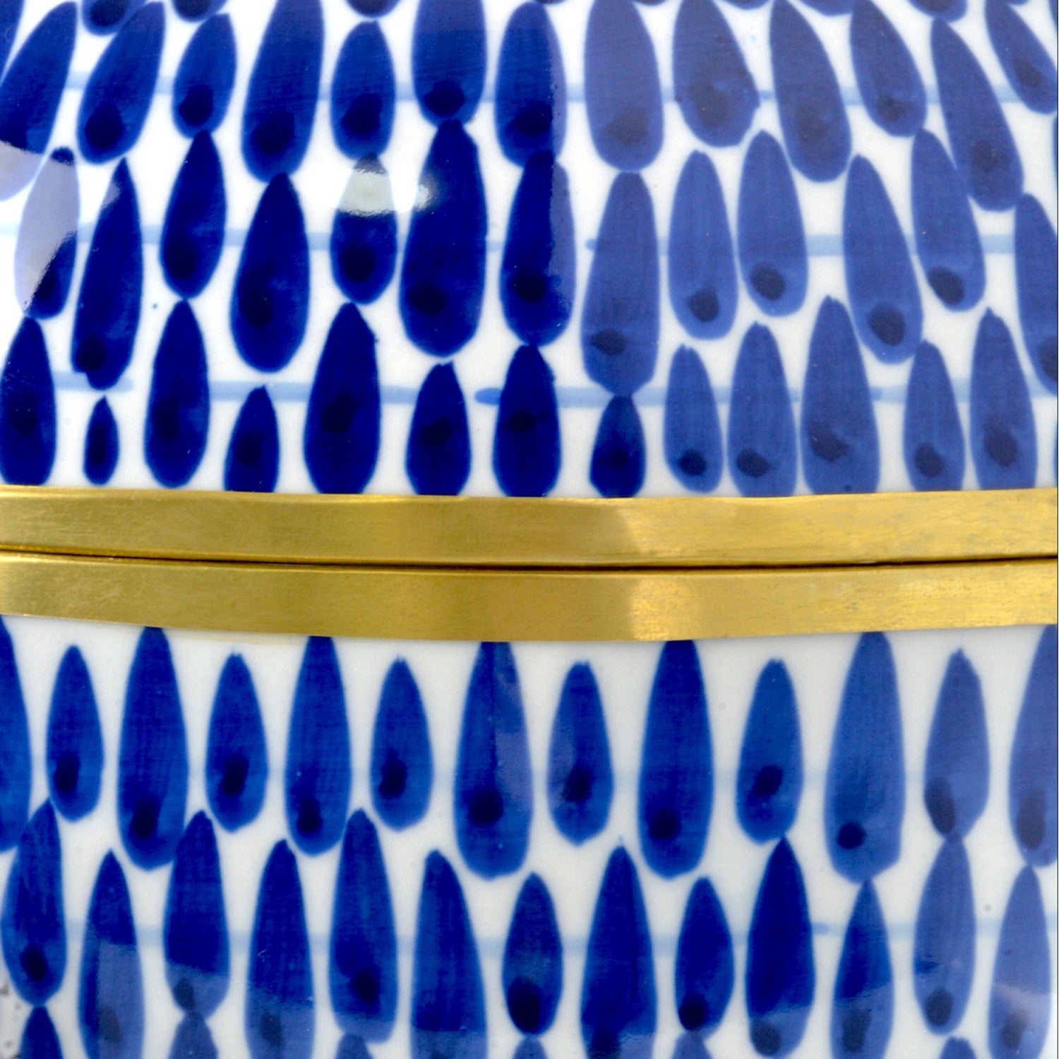 Currey and Company - 1200-0661 - Jar Set of 3 - Plavan Jar Set of 3 - Blue/White/Brass