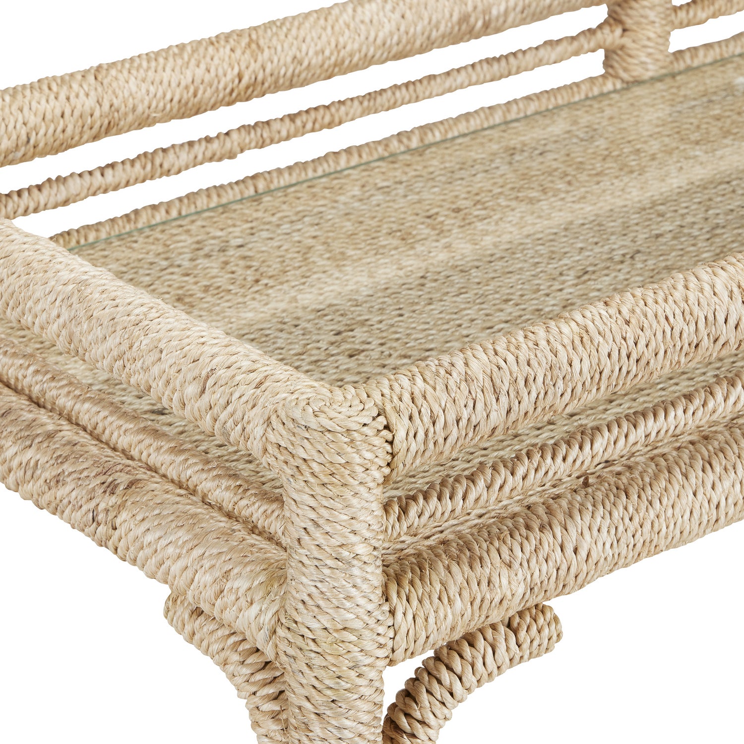 Currey and Company - 3000-0218 - Bar Cart - Olisa Collection - Natural Rope