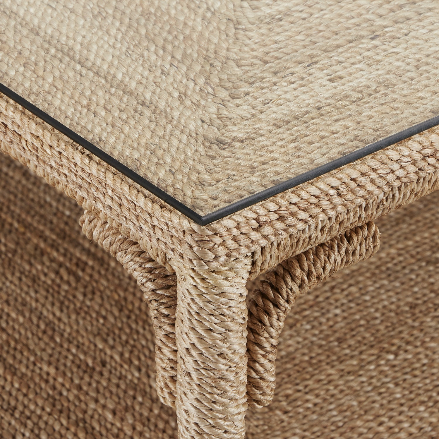 Currey and Company - 3000-0219 - Cocktail Table - Olisa Collection - Natural Rope