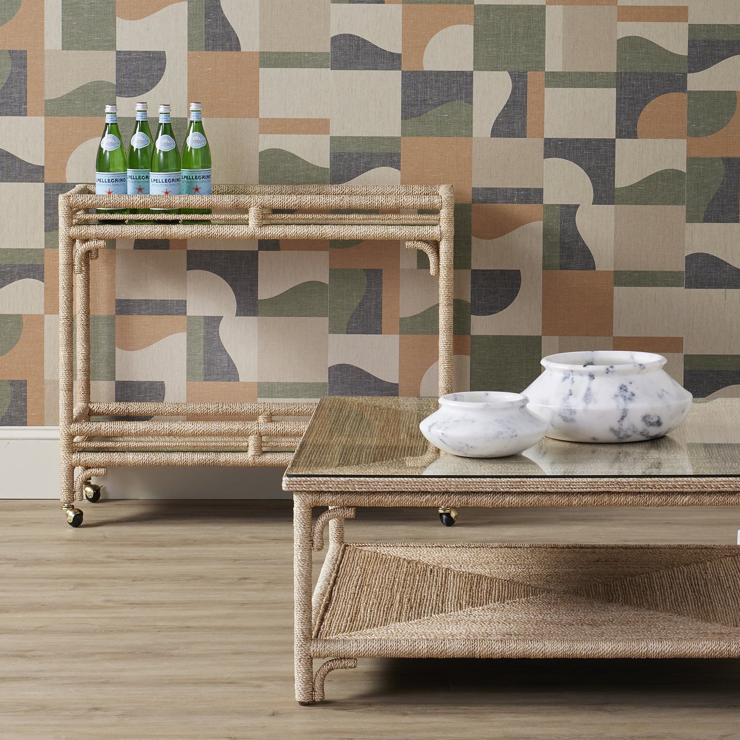 Currey and Company - 3000-0219 - Cocktail Table - Olisa Collection - Natural Rope