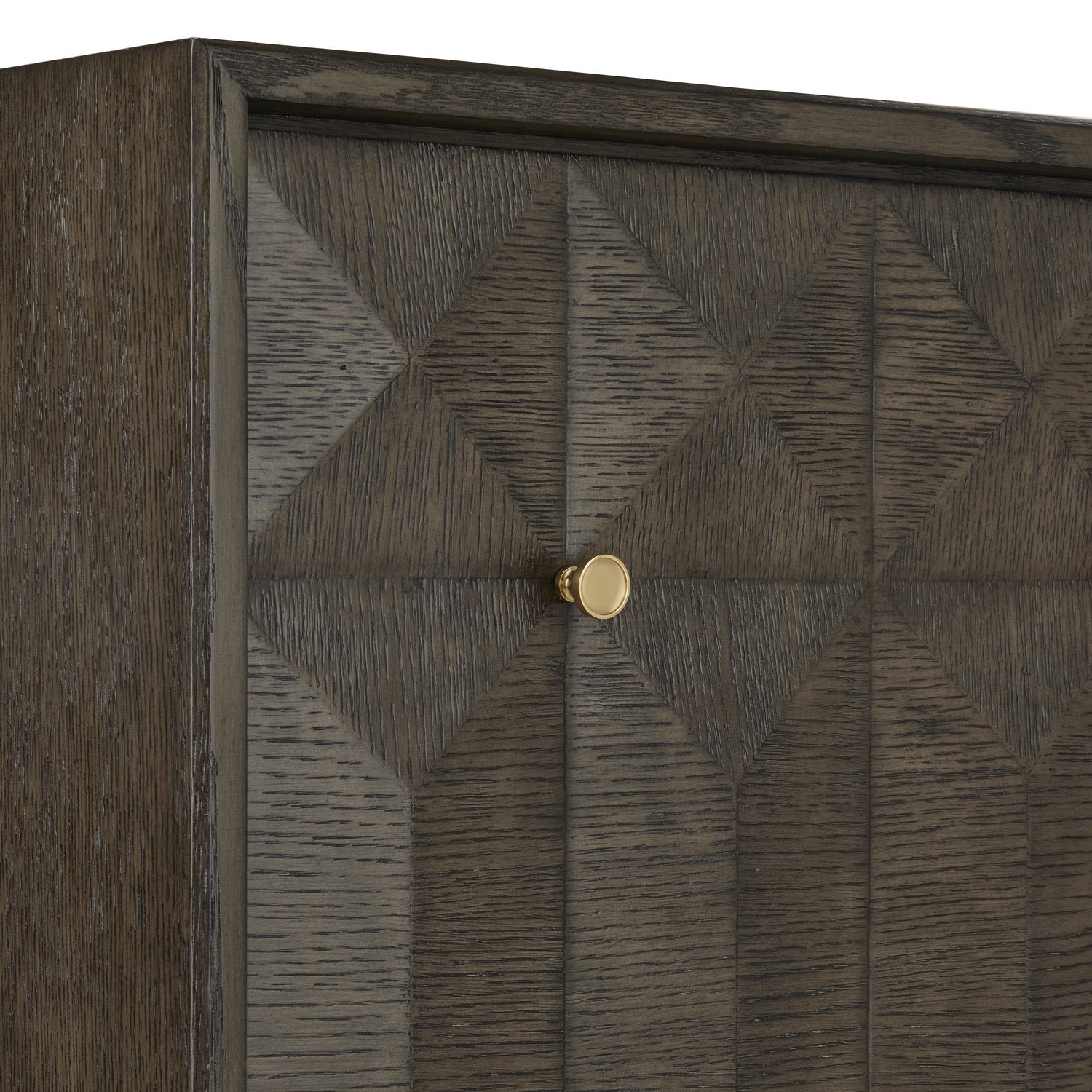 Currey and Company - 3000-0227 - Credenza - Kendall Collection - Dove Gray/Polished Brass