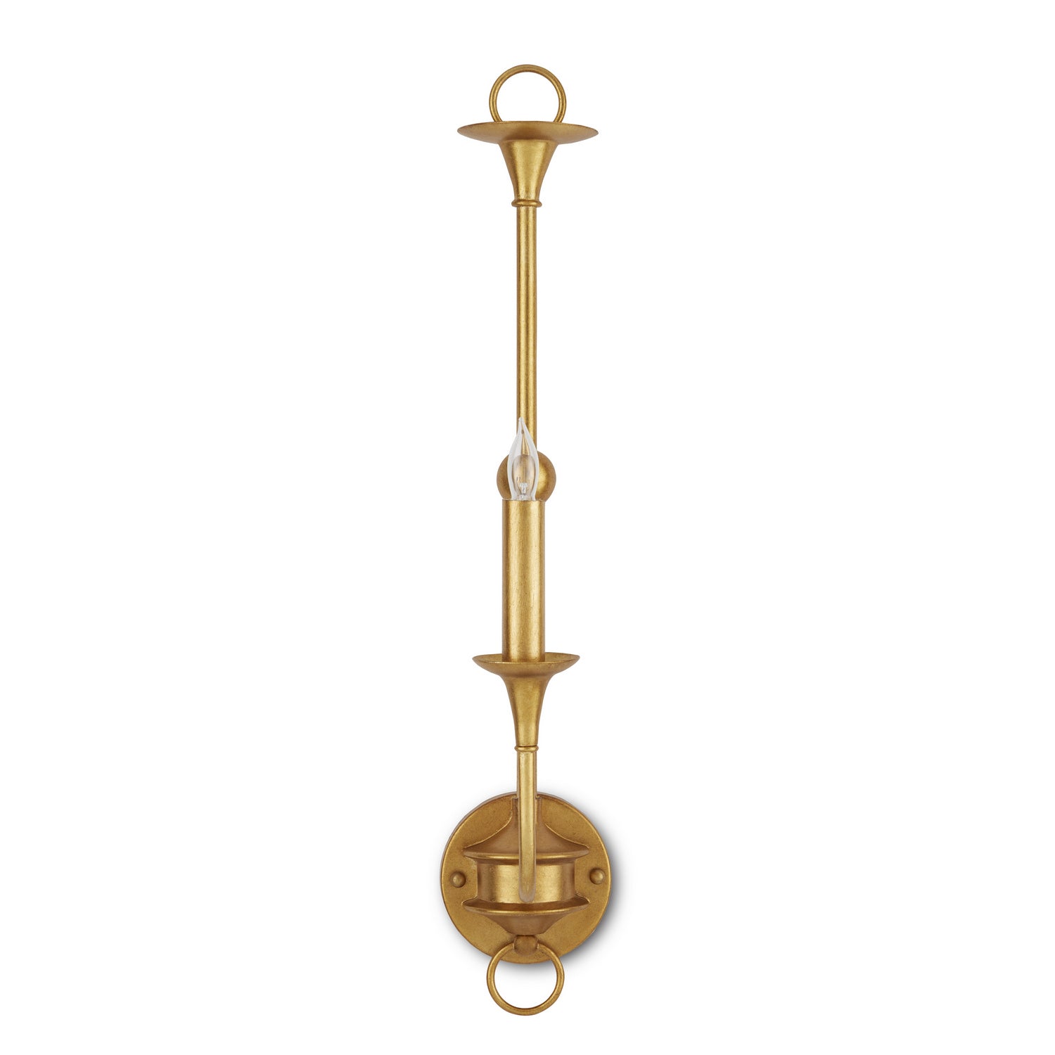 Currey and Company - 5000-0213 - One Light Wall Sconce - Nottaway Collection - Contemporary Gold Leaf