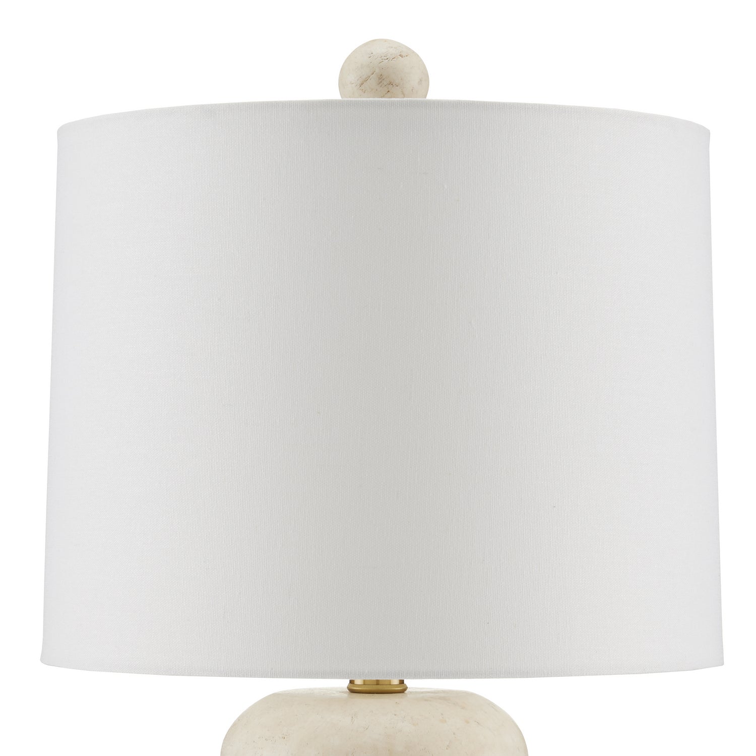 Currey and Company - 6000-0836 - One Light Table Lamp - Girault White Table Lamp - Beige/Antique Brass
