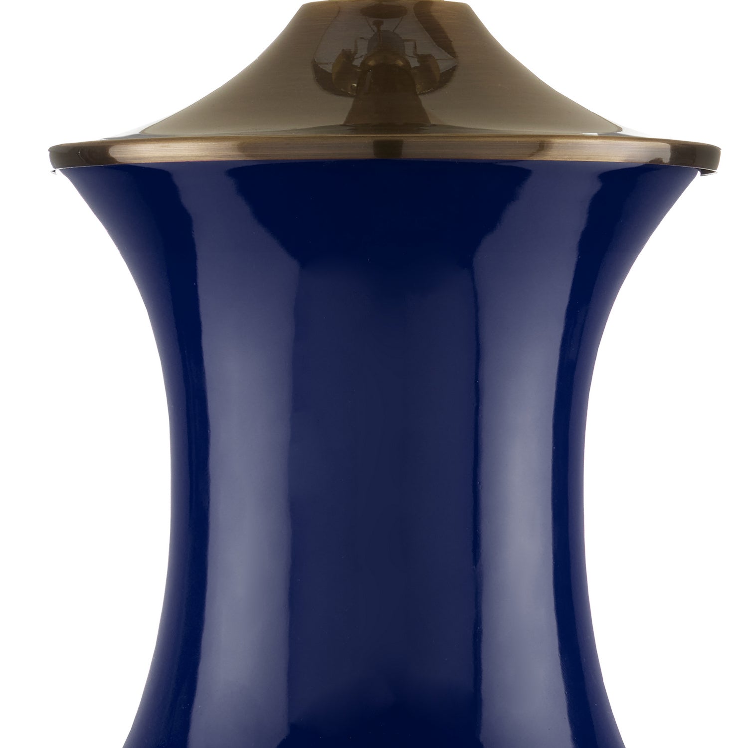 Currey and Company - 6000-0841 - One Light Table Lamp - Lilou Collection - Blue/Antique Brass