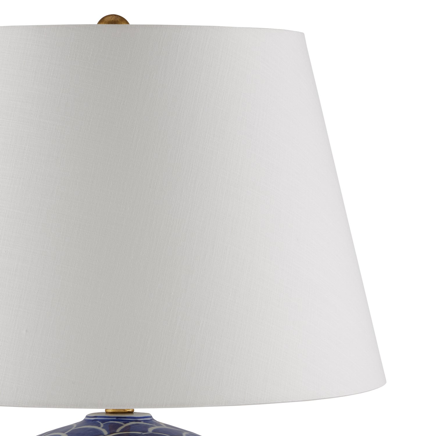 Currey and Company - 6000-0842 - One Light Table Lamp - Nami Blue Table Lamp - Blue/White/Gold Leaf