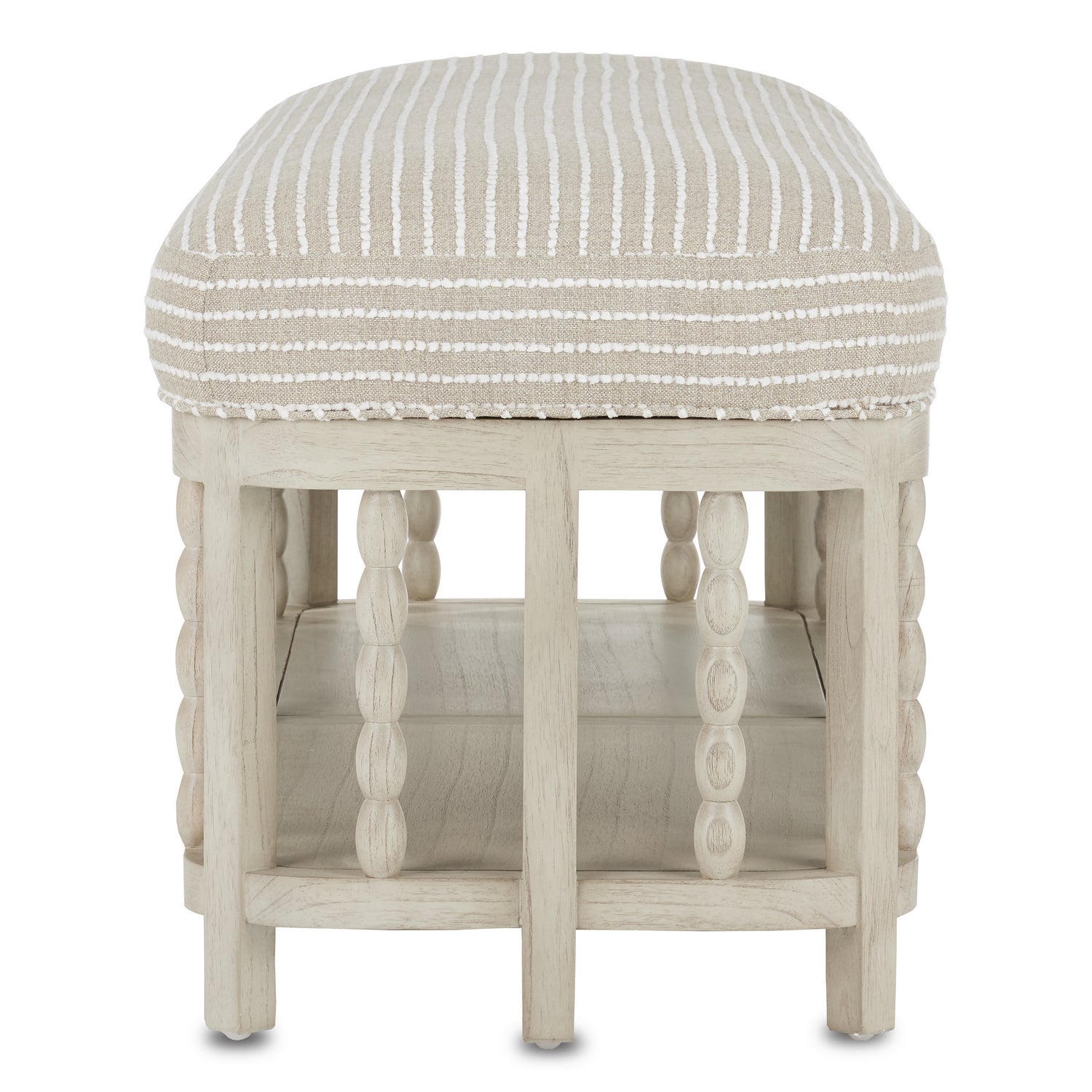 Currey and Company - 7000-0672 - Bench - Norene Collection - Fog Gray