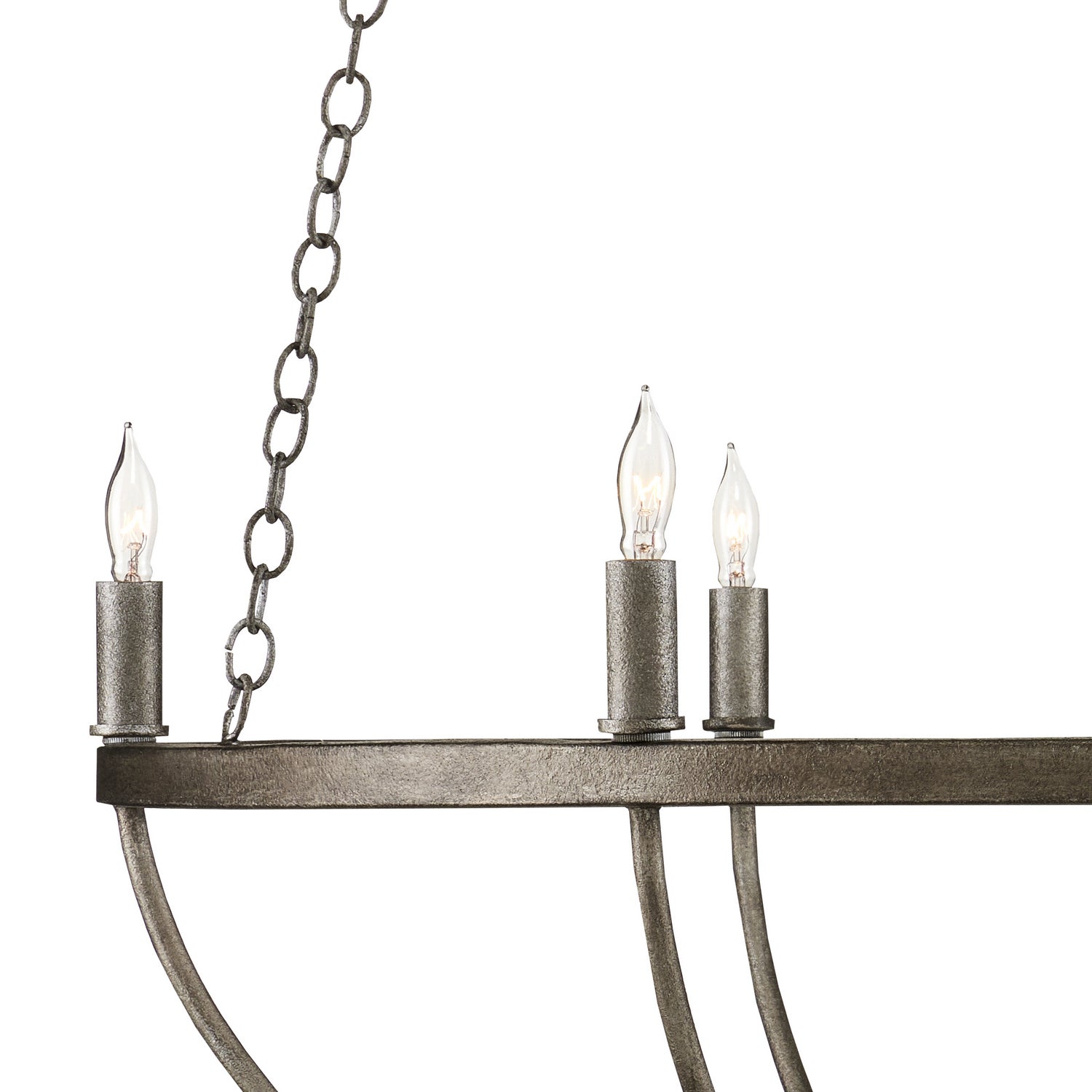 Currey and Company - 9000-0942 - Six Light Chandelier - Quillian Black Chandelier - Light Molé