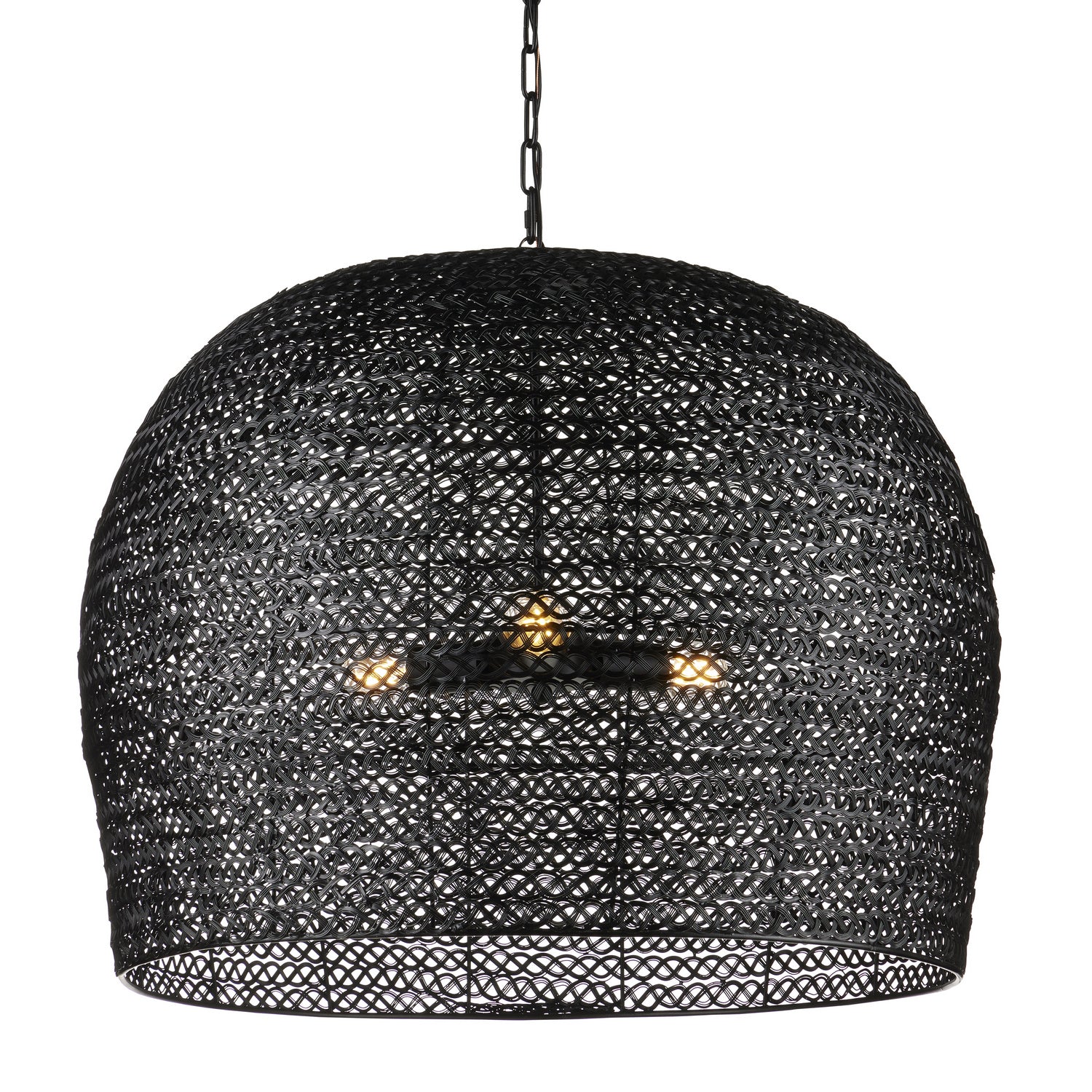 Currey and Company - 9000-0962 - Three Light Pendant - Piero Collection - Satin Black