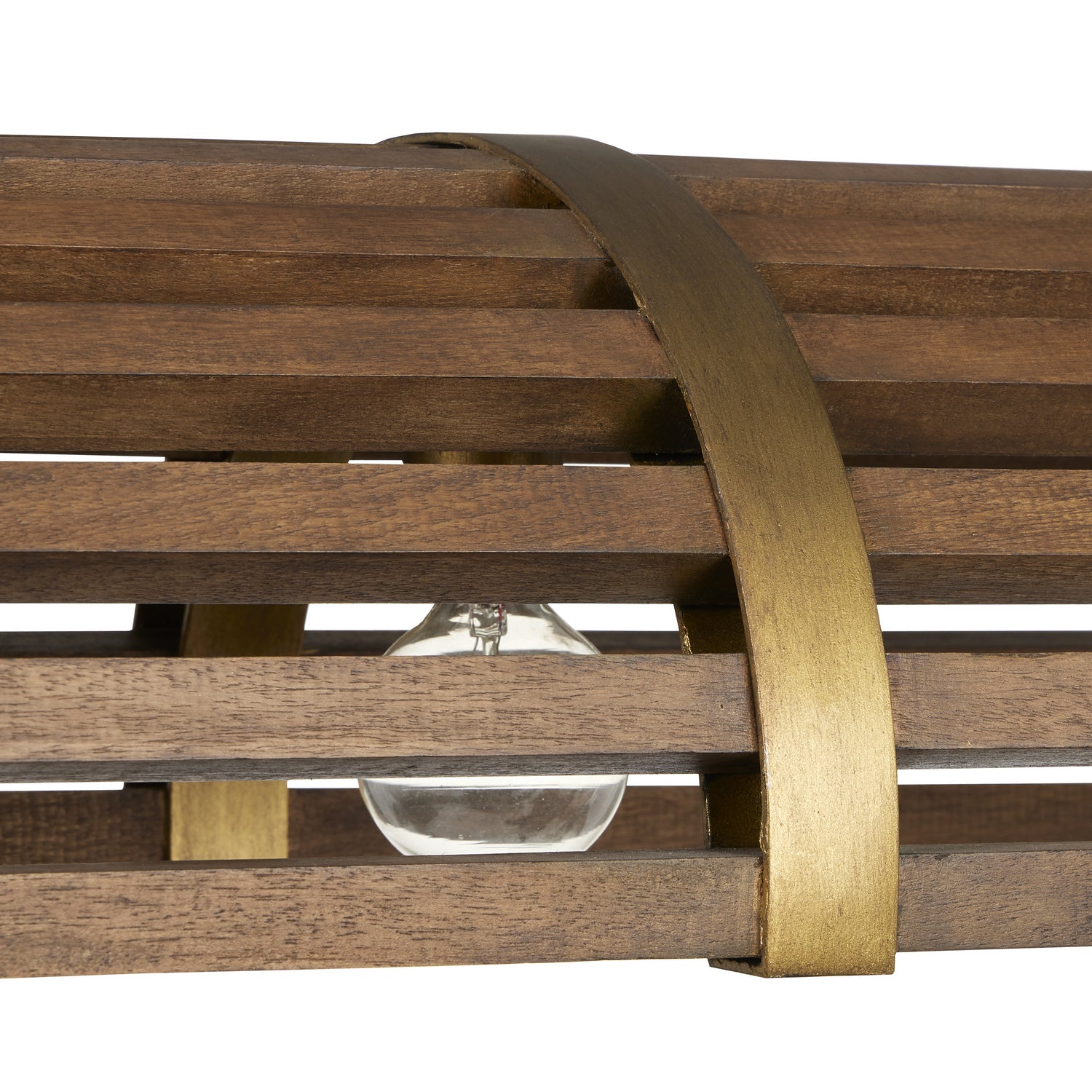 Currey and Company - 9000-0967 - Five Light Chandelier - Woodbine Chestnut Rectangular Chandelier - Chestnut/Brass