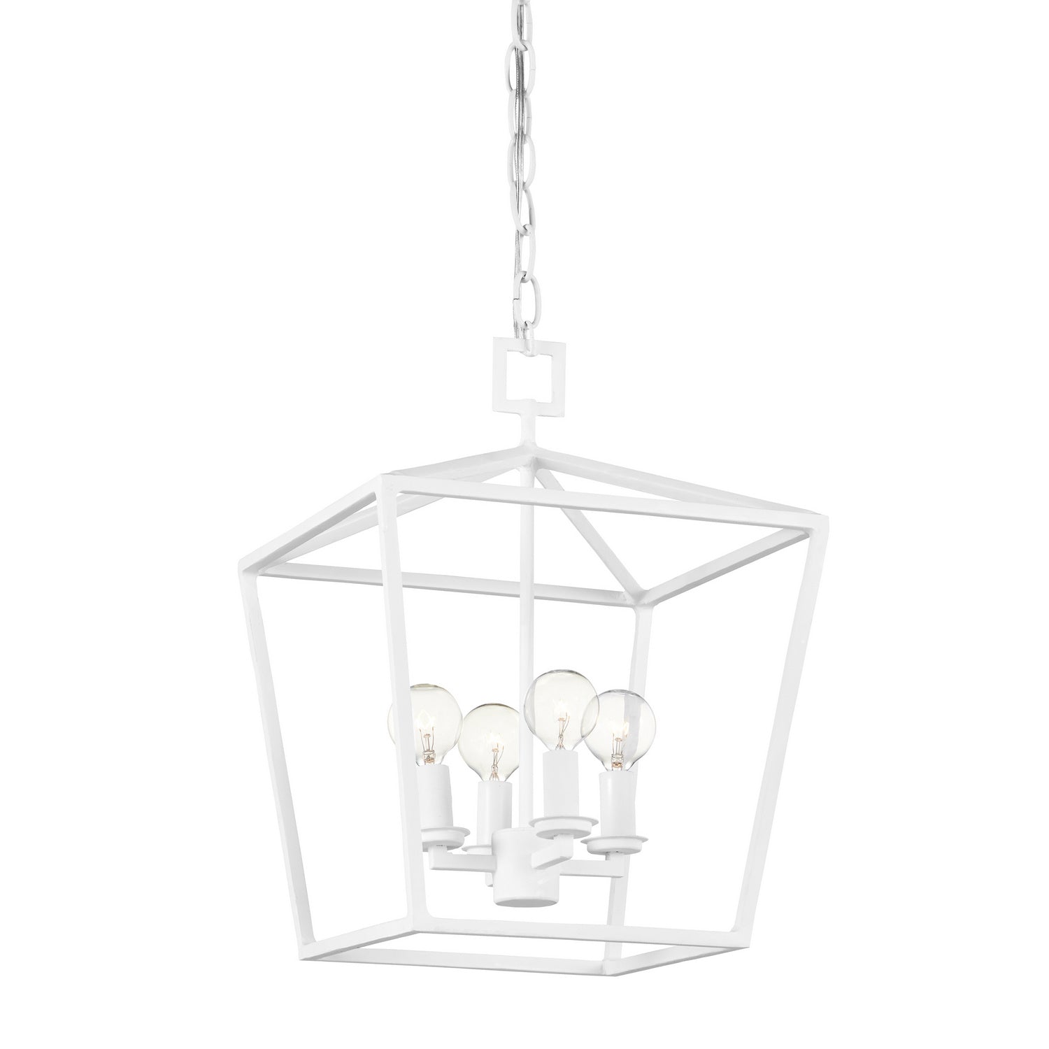 Currey and Company - 9000-0978 - Four Light Chandelier - Denison Collection - Gesso White