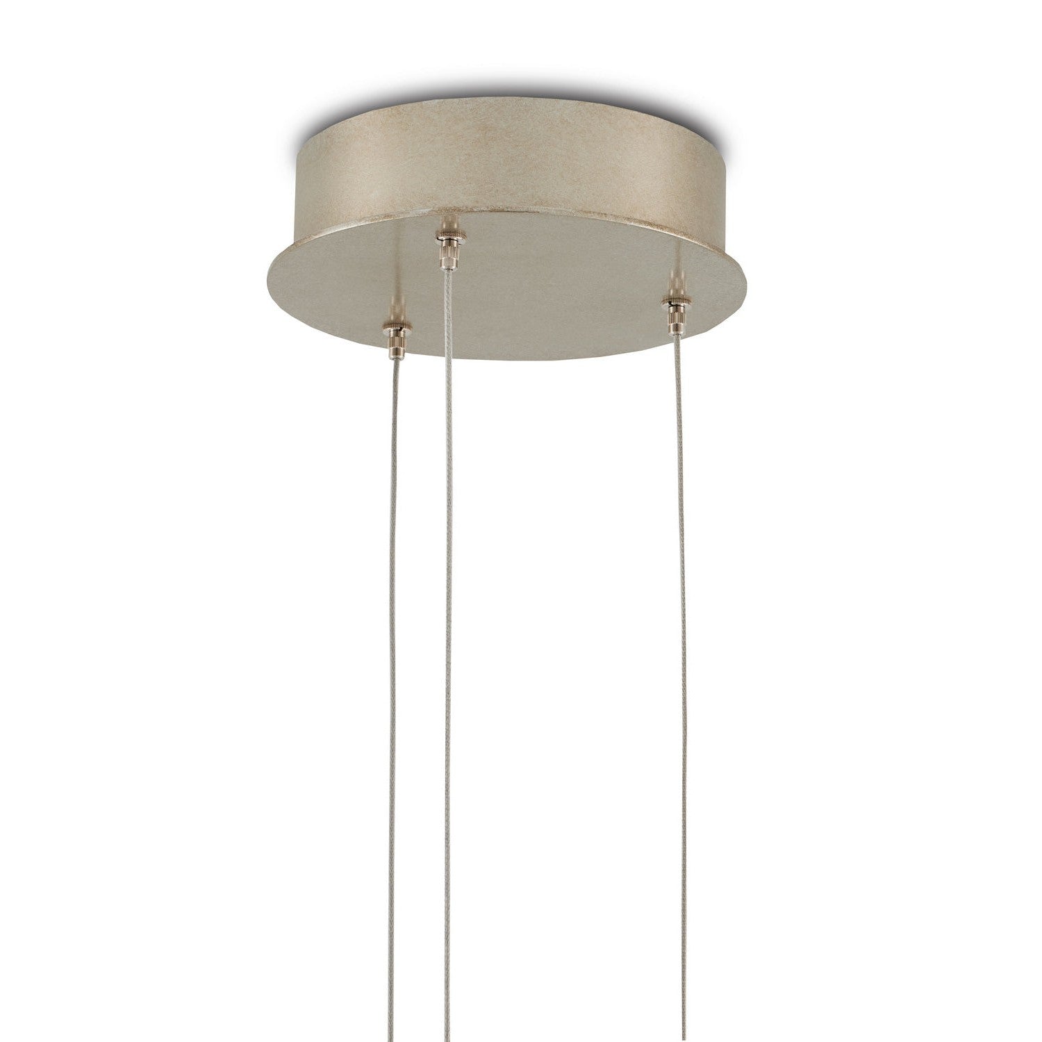 Currey and Company - 9000-1034 - Three Light Pendant - Glace Collection - White/Antique Brass