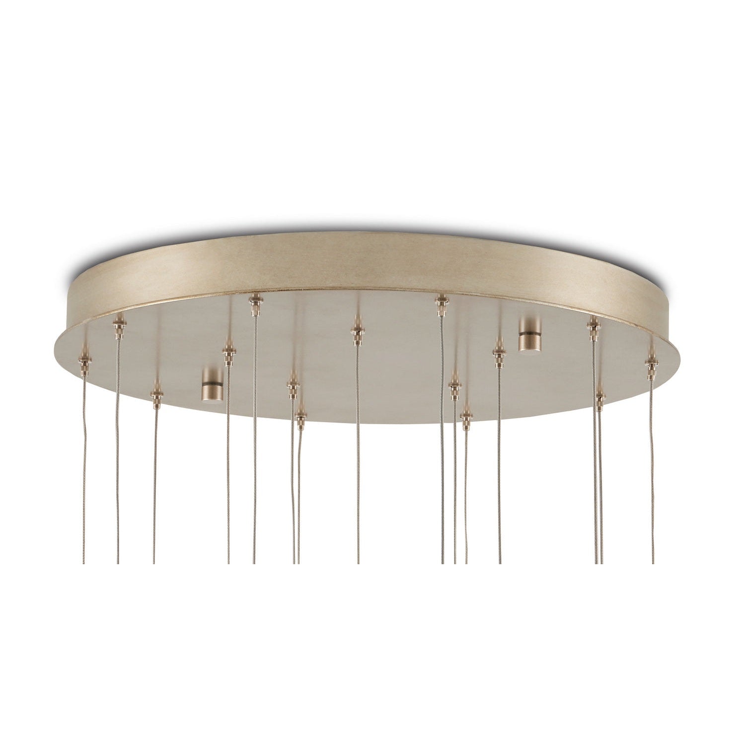 Currey and Company - 9000-1036 - 15 Light Pendant - Glace Collection - White/Antique Brass