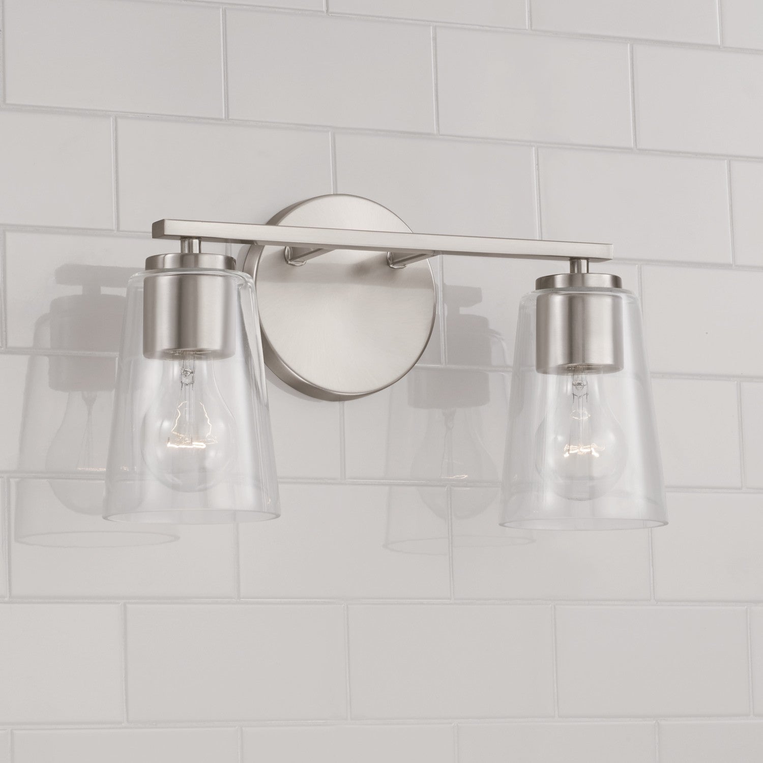 Capital Lighting - 148621BN-537 - Two Light Vanity - Portman - Brushed Nickel