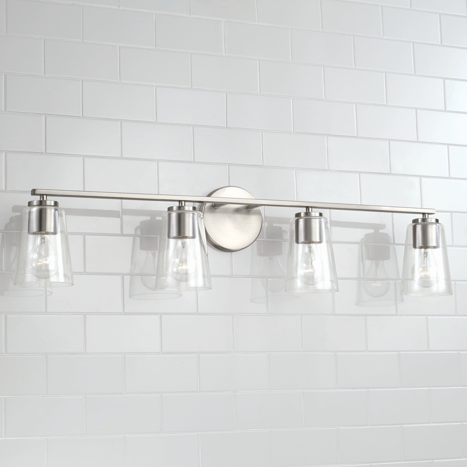 Capital Lighting - 148641BN-537 - Four Light Vanity - Portman - Brushed Nickel