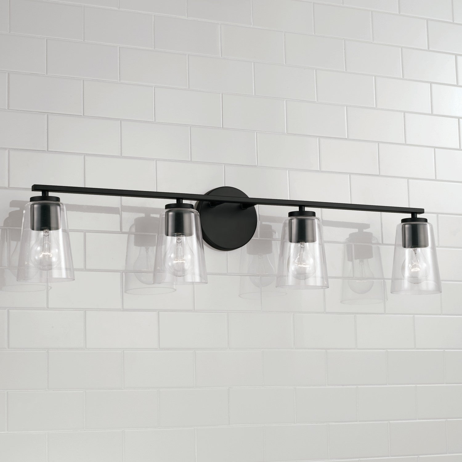 Capital Lighting - 148641MB-537 - Four Light Vanity - Portman - Matte Black