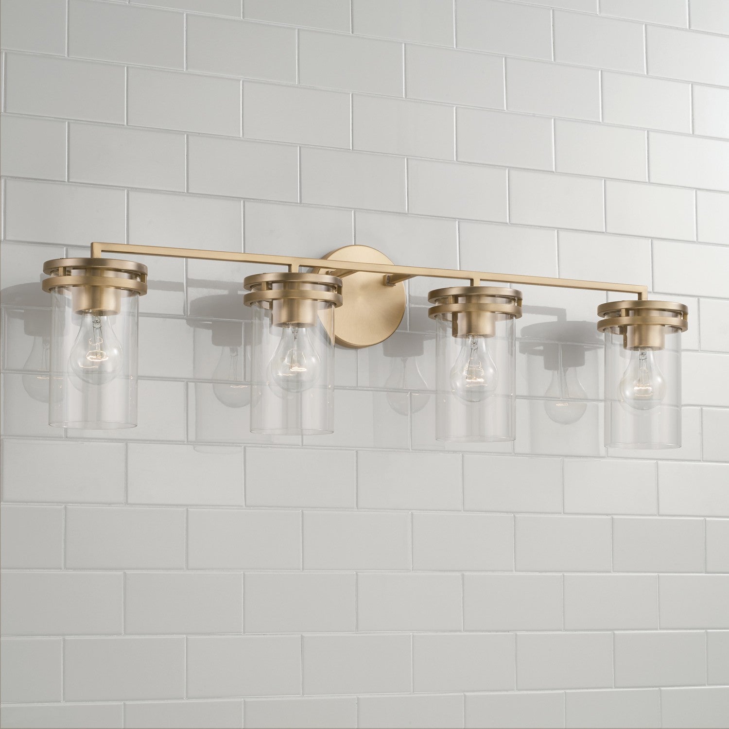 Capital Lighting - 148741AD-539 - Four Light Vanity - Fuller - Aged Brass