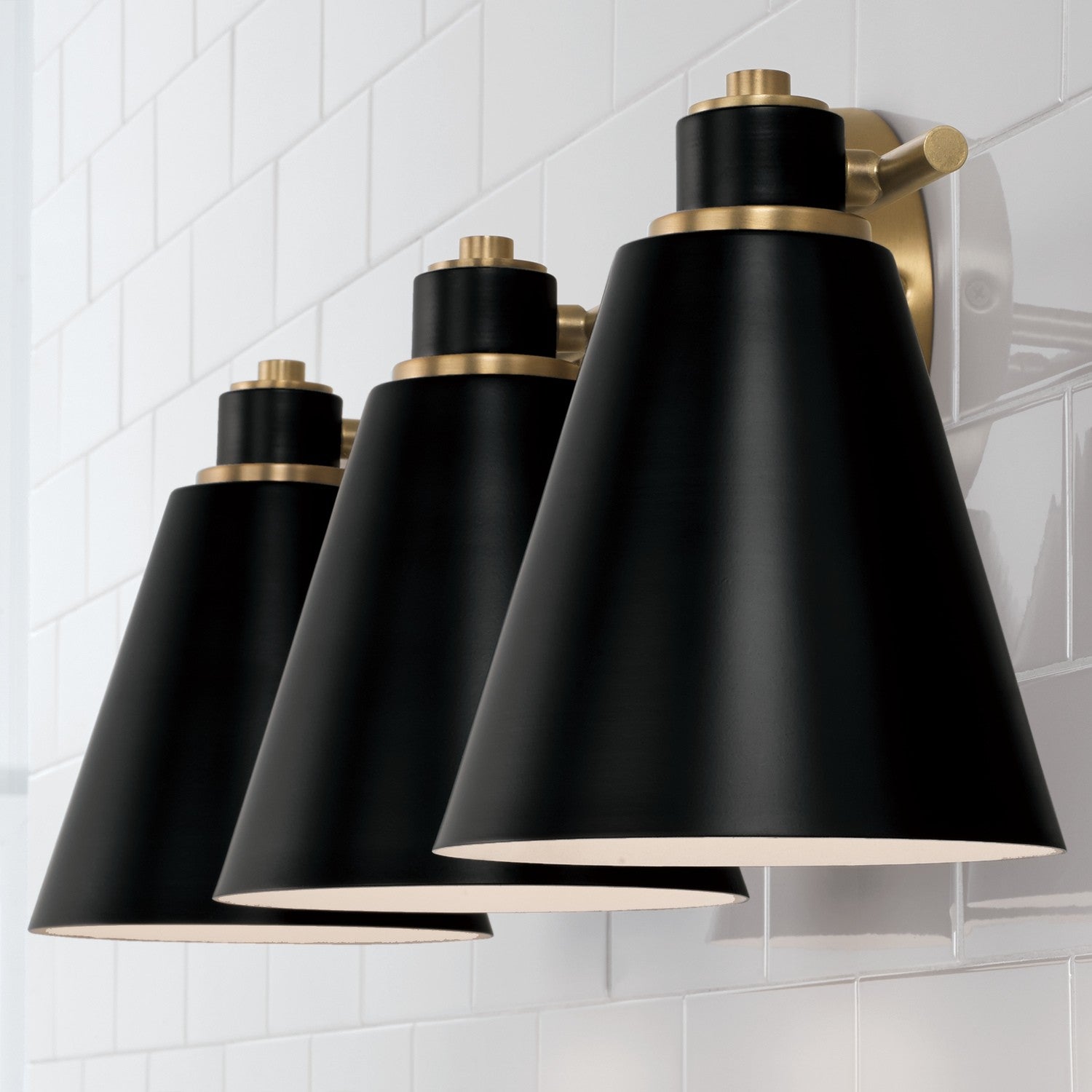Capital Lighting - 150131AB - Three Light Vanity - Bradley - Aged Brass and Black