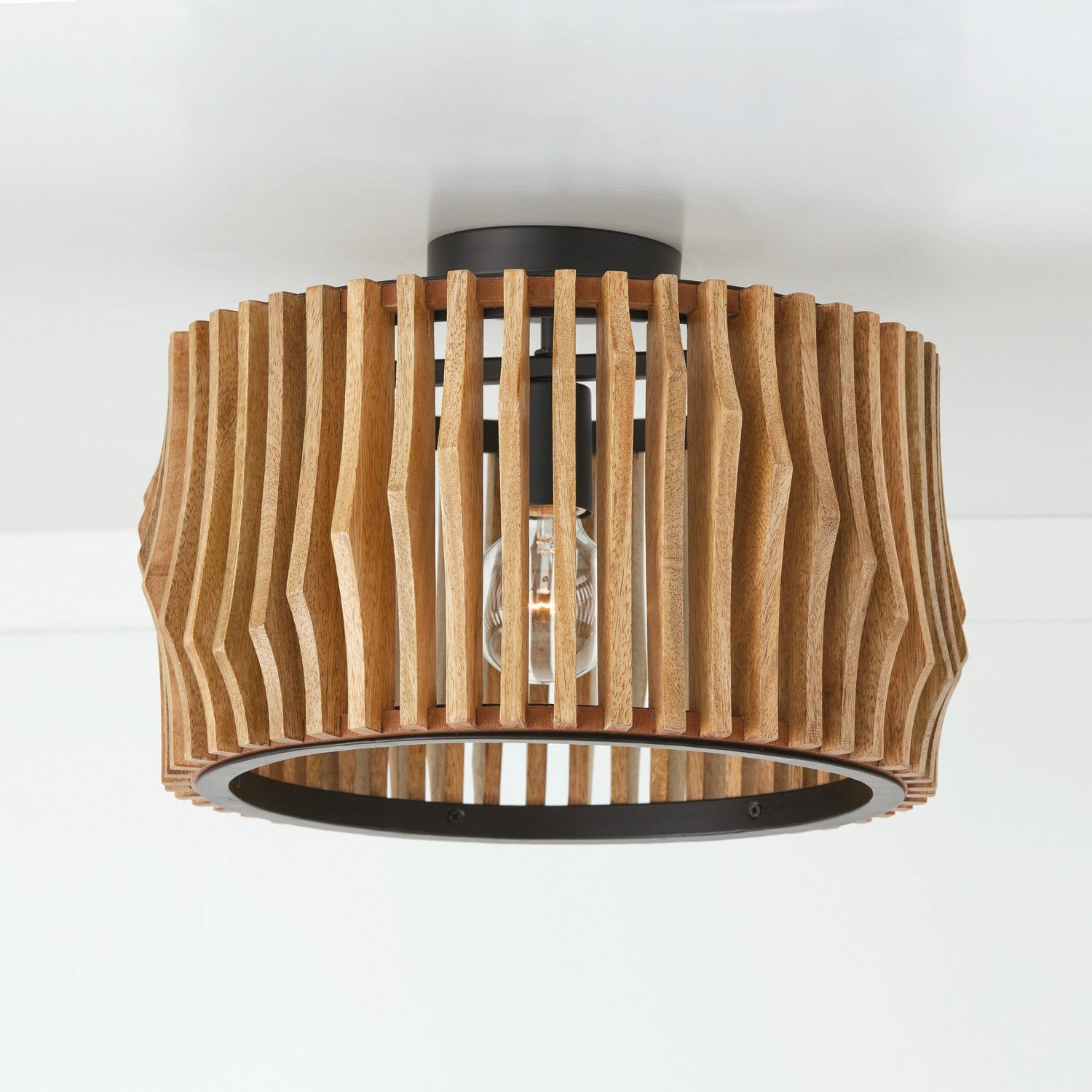 Capital Lighting - 244632WK - One Light Dual Mount Semi Flush/Pendant - Archer - Light Wood and Matte Black