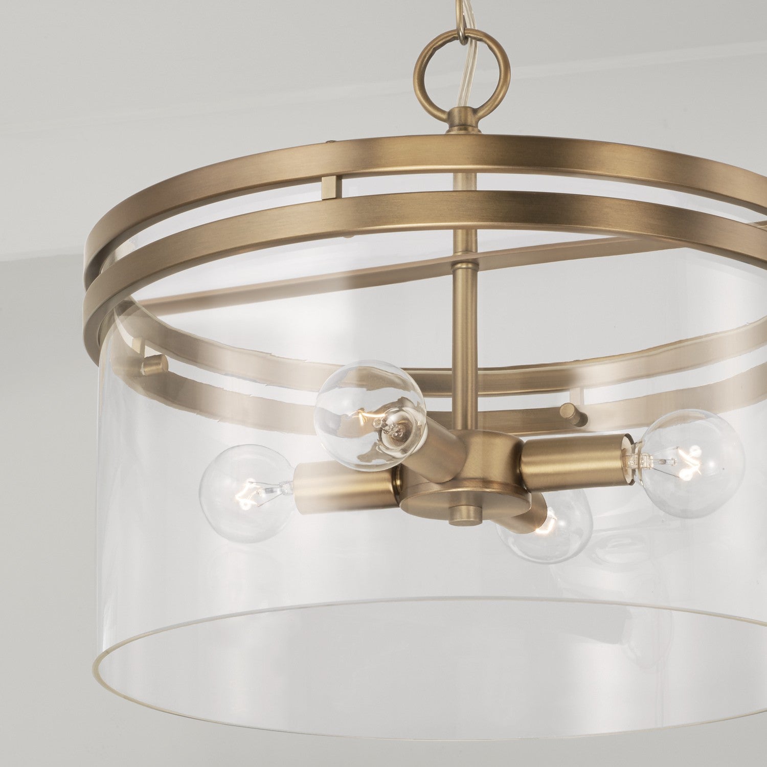 Capital Lighting - 248741AD - Four Light Dual Mount Semi Flush/Pendant - Fuller - Aged Brass