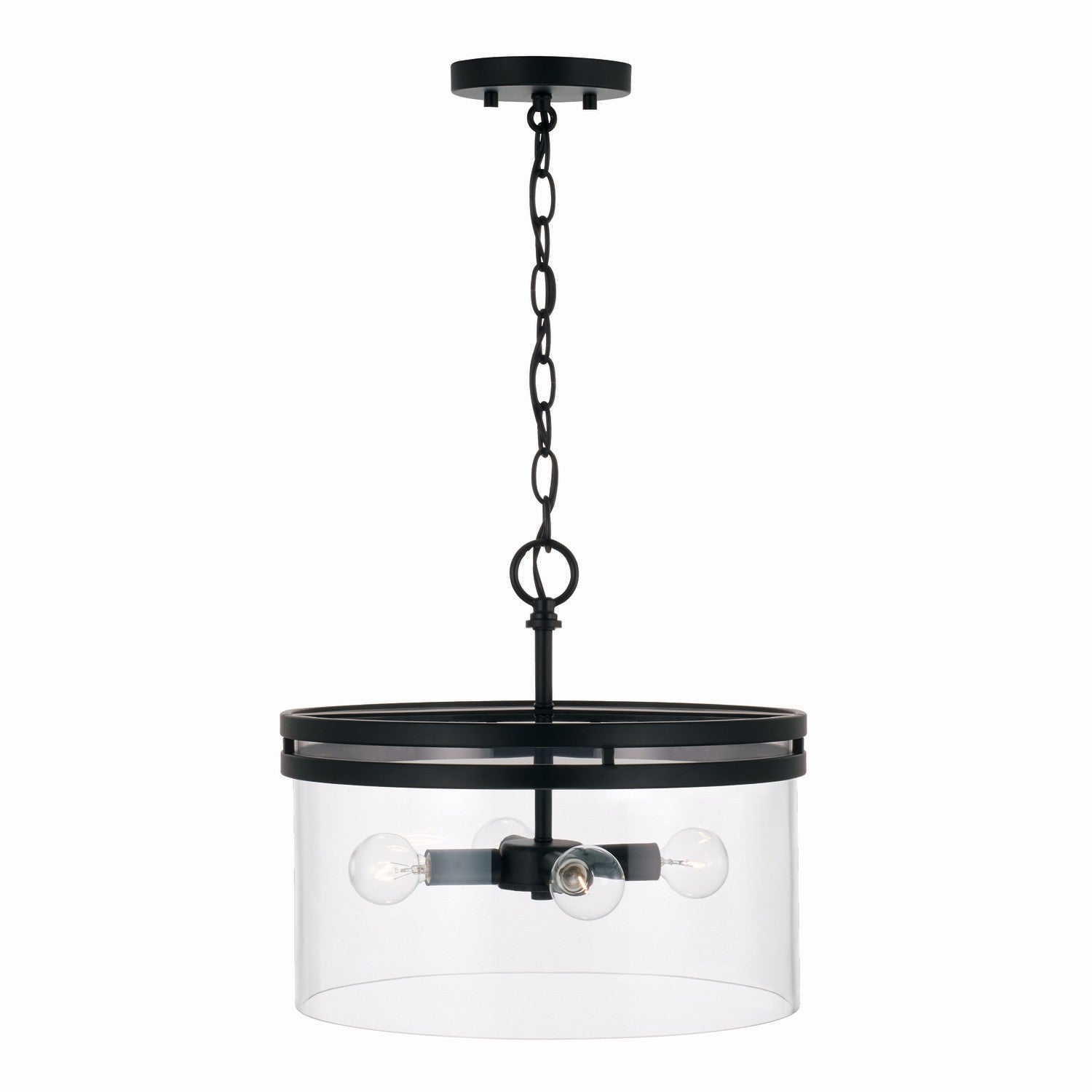 Capital Lighting - 248741MB - Four Light Dual Mount Semi Flush/Pendant - Fuller - Matte Black