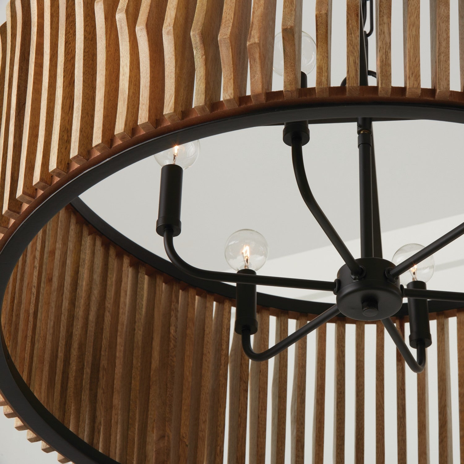 Capital Lighting - 344664WK - Six Light Pendant - Archer - Light Wood and Matte Black