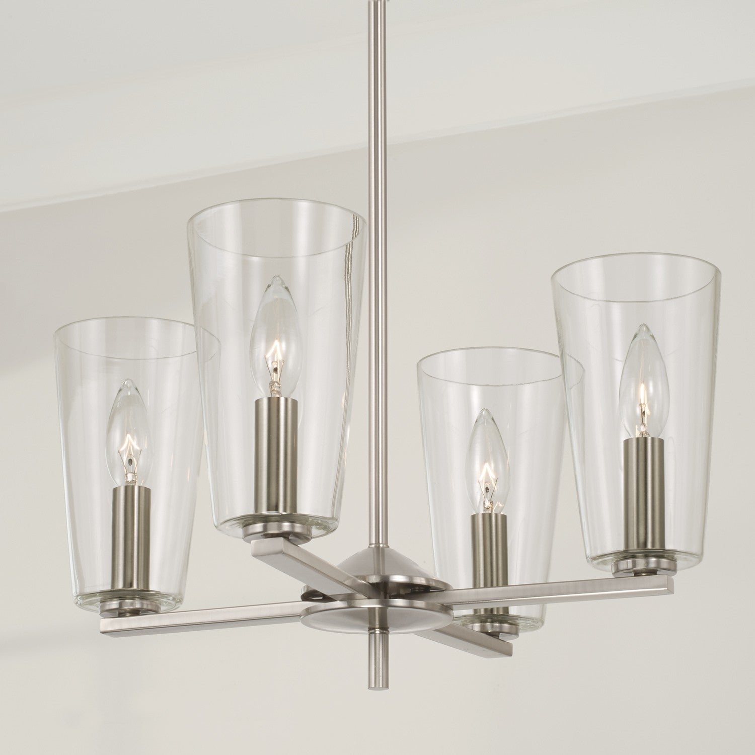 Capital Lighting - 348641BN-538 - Four Light Pendant - Portman - Brushed Nickel