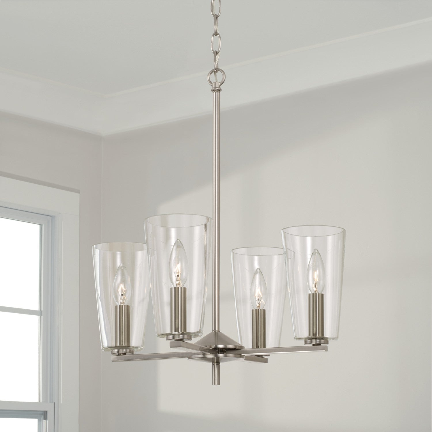 Capital Lighting - 348641BN-538 - Four Light Pendant - Portman - Brushed Nickel