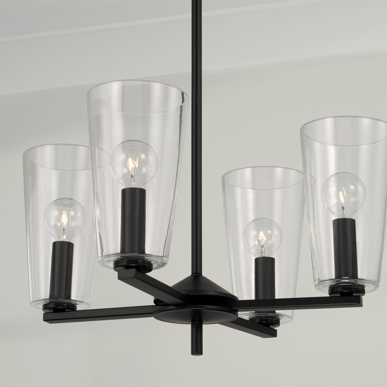 Capital Lighting - 348641MB-538 - Four Light Pendant - Portman - Matte Black
