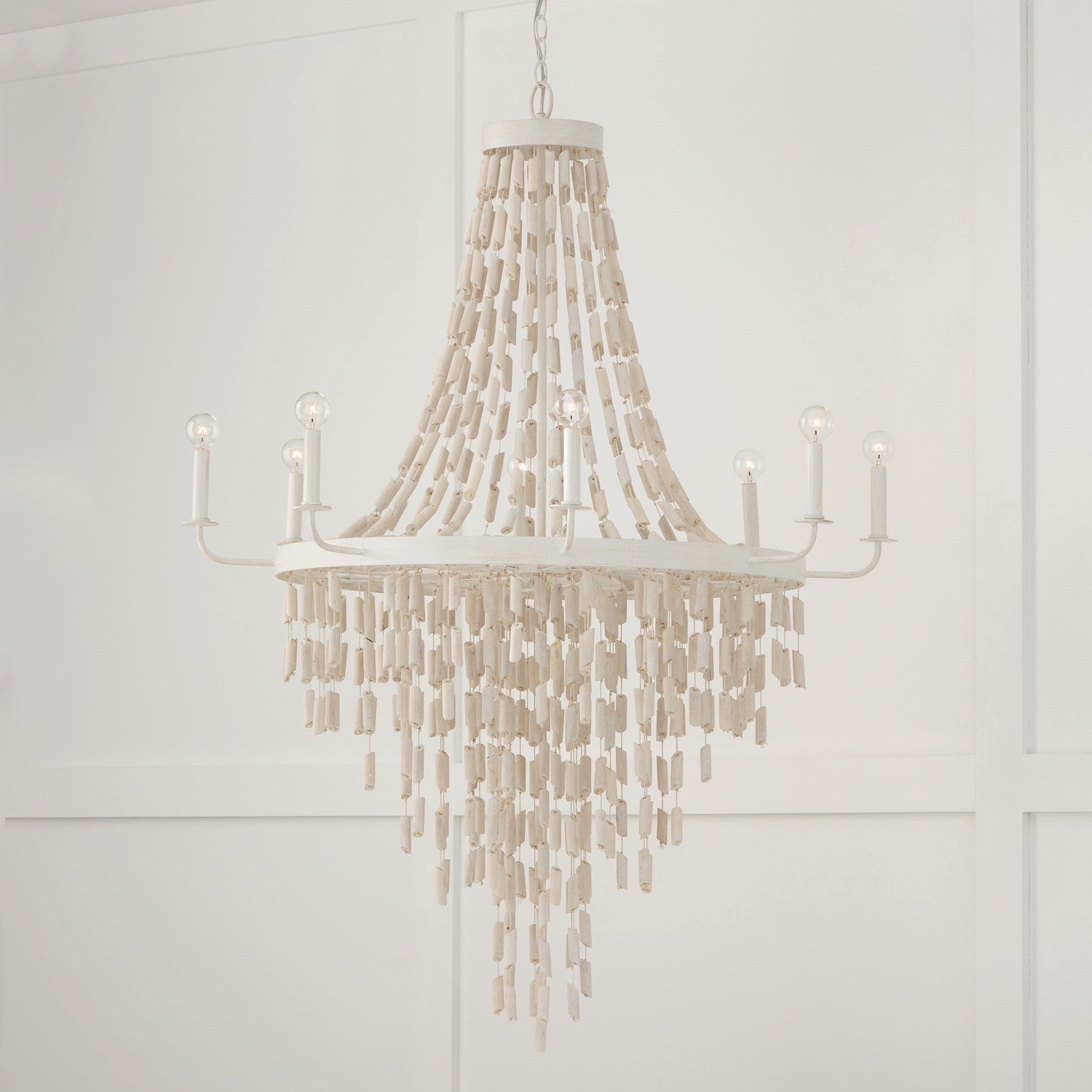 Capital Lighting - 447782OW - Eight Light Chandelier - Carissa - Organic White