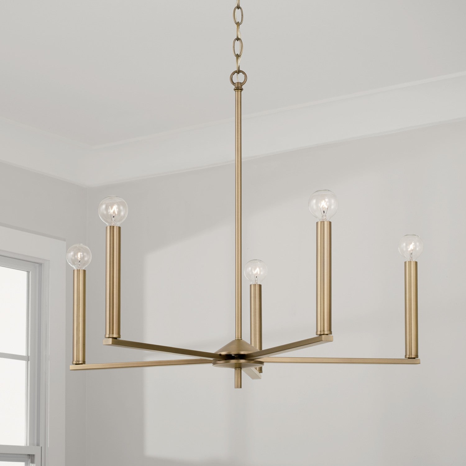 Capital Lighting - 448651AD - Five Light Chandelier - Portman - Aged Brass