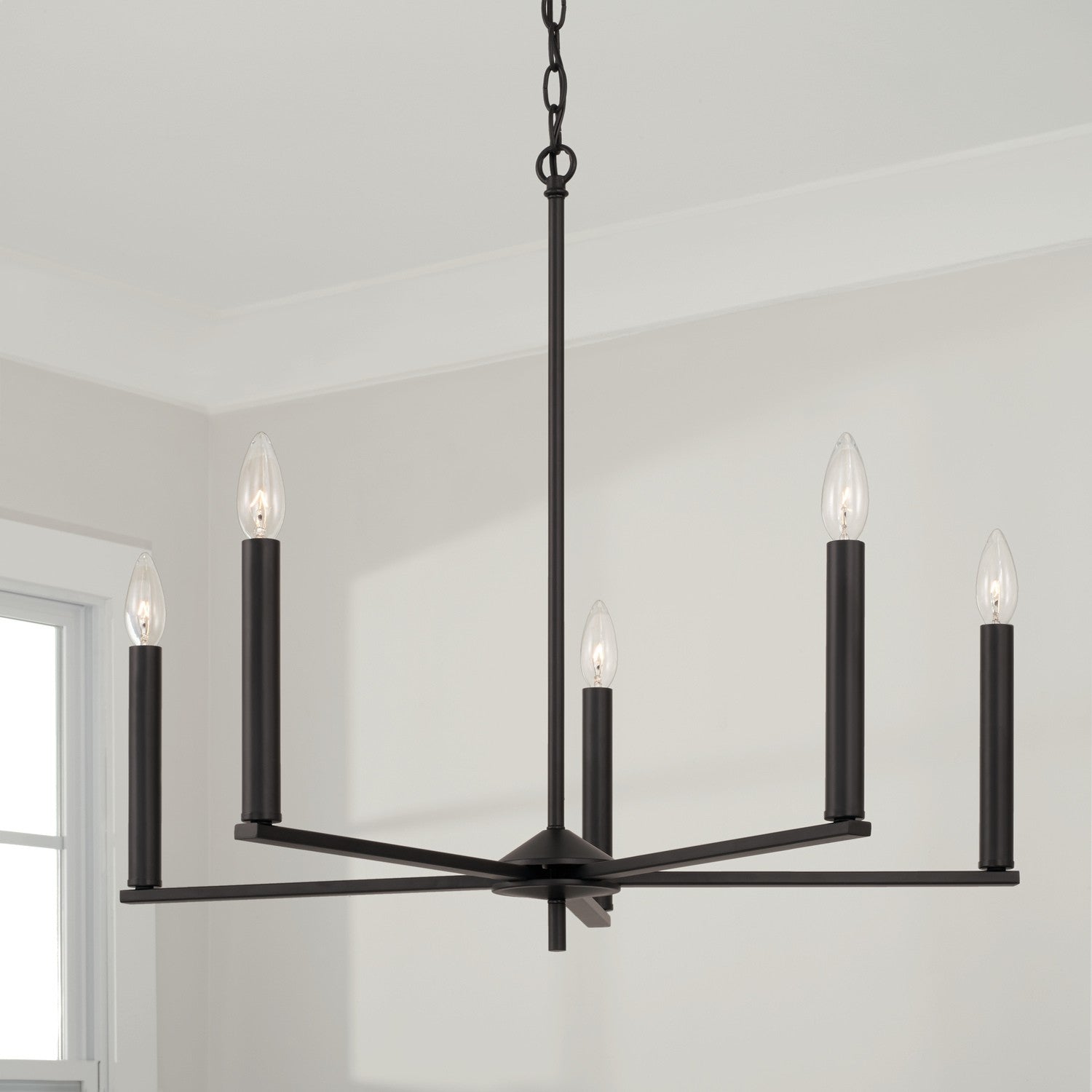 Capital Lighting - 448651MB - Five Light Chandelier - Portman - Matte Black